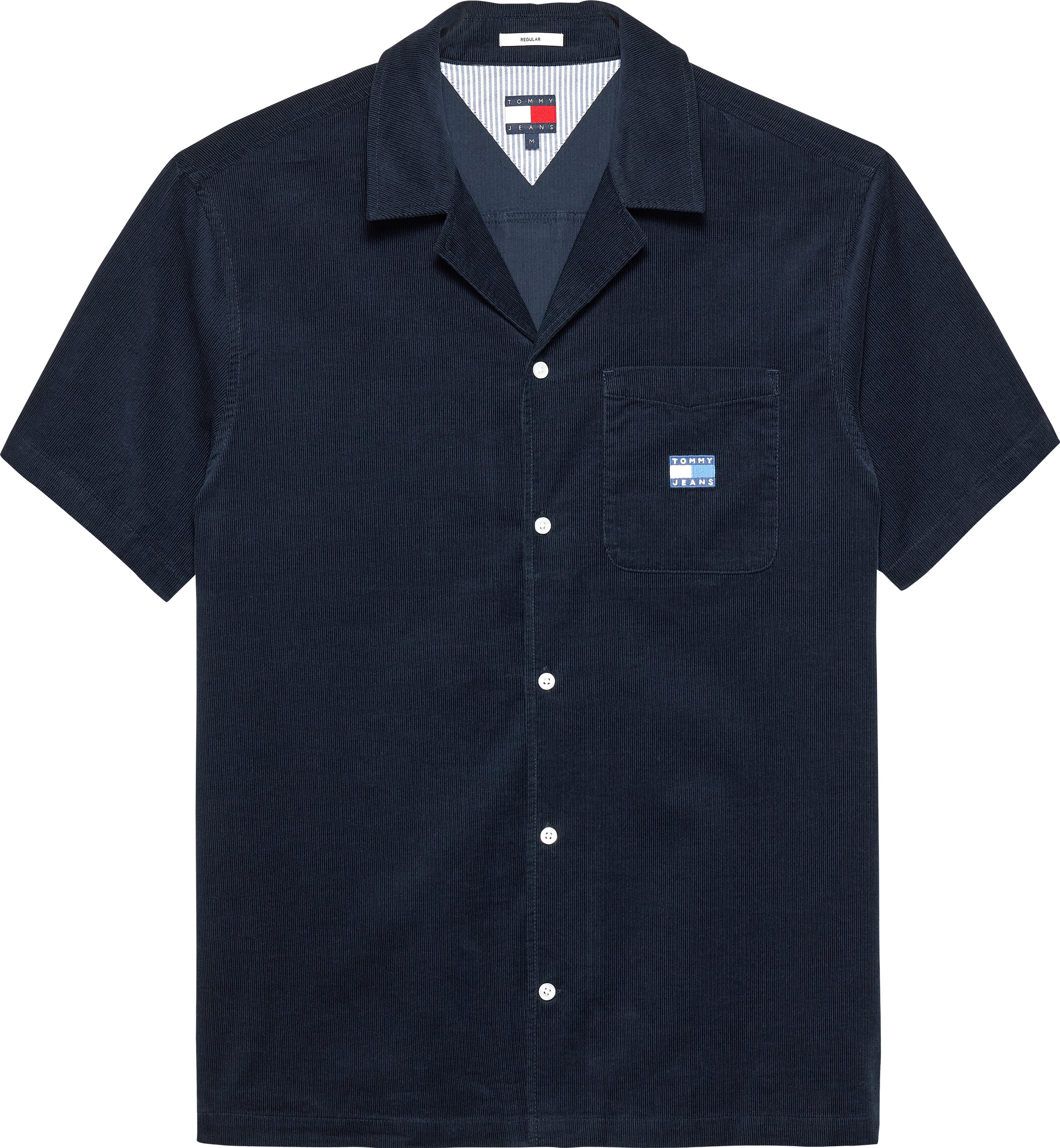 Tommy Jeans TJM Cord Reg Camp Shirt Bleu L 3