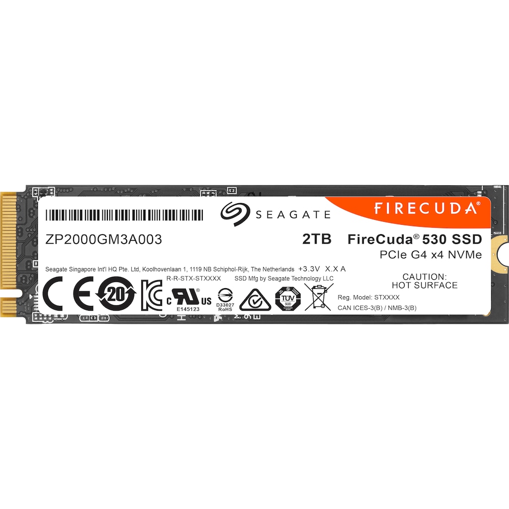 Seagate Gaming-SSD »FireCuda 530«, Anschluss M.2 PCIe 4.0, Inklusive 3 Jahre Rescue Data Recovery Services