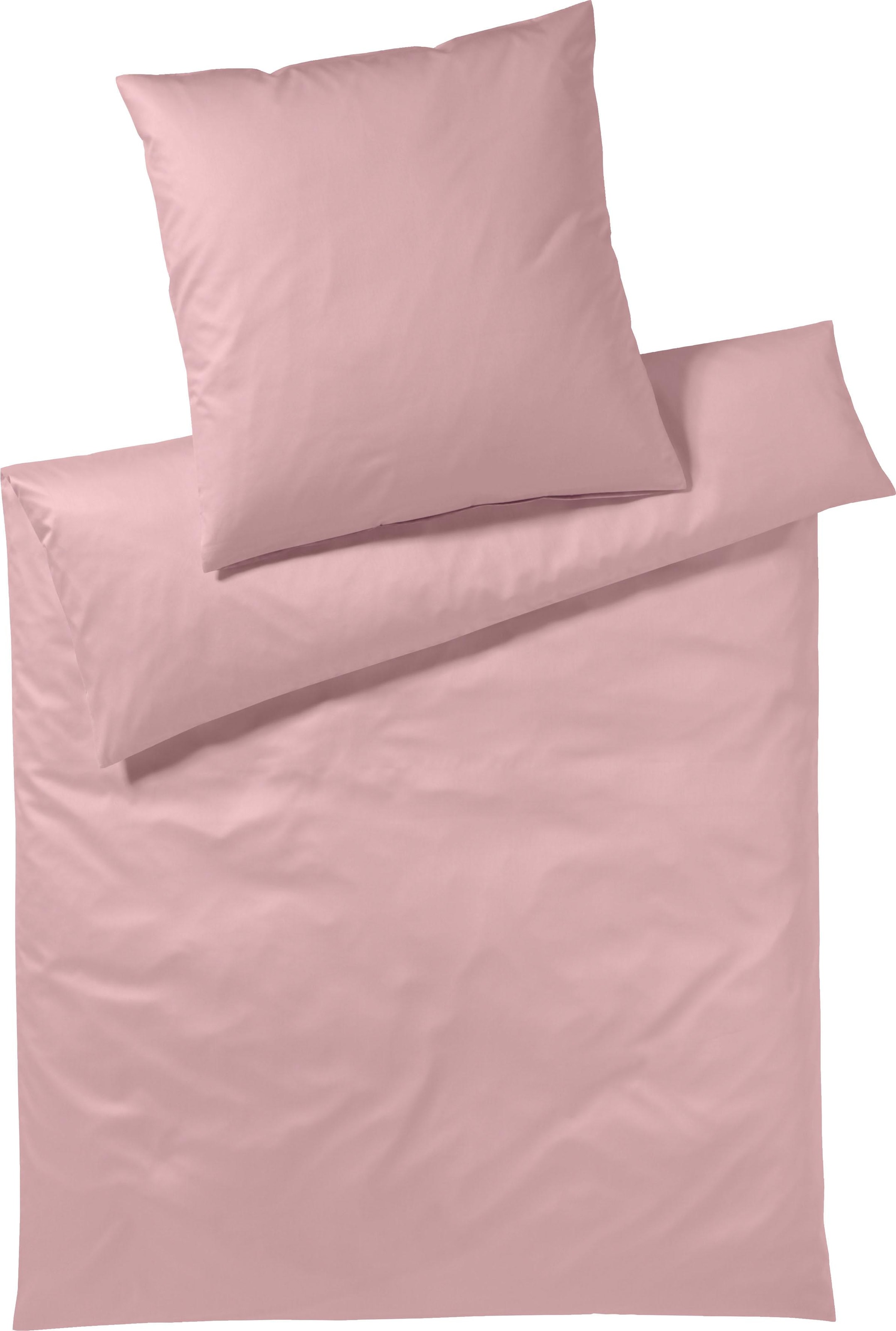 Yes for Bed Bettwäsche "Pure & Simple Uni in Gr. 135x200, 155x220 oder 200x200 cm" 2 Stk. Bettwäsche aus Baumwolle, zeitlose Bettwäsche mit seidigem Glanz