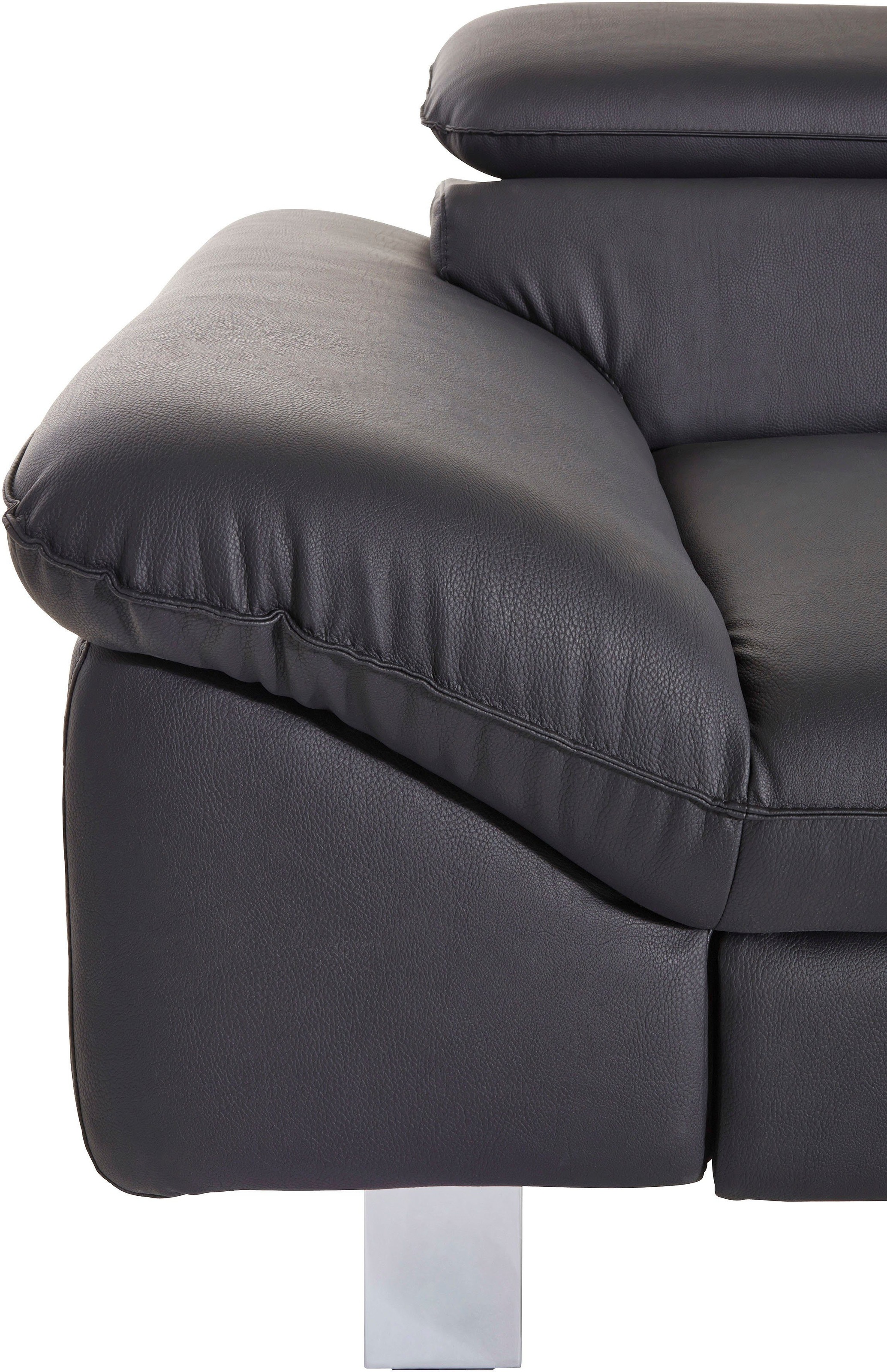 COTTA Polstergarnitur »Driver L-Form«, (Set), Set bestehend aus: Ecksofa mit Kopfteilverstellung & Hocker
