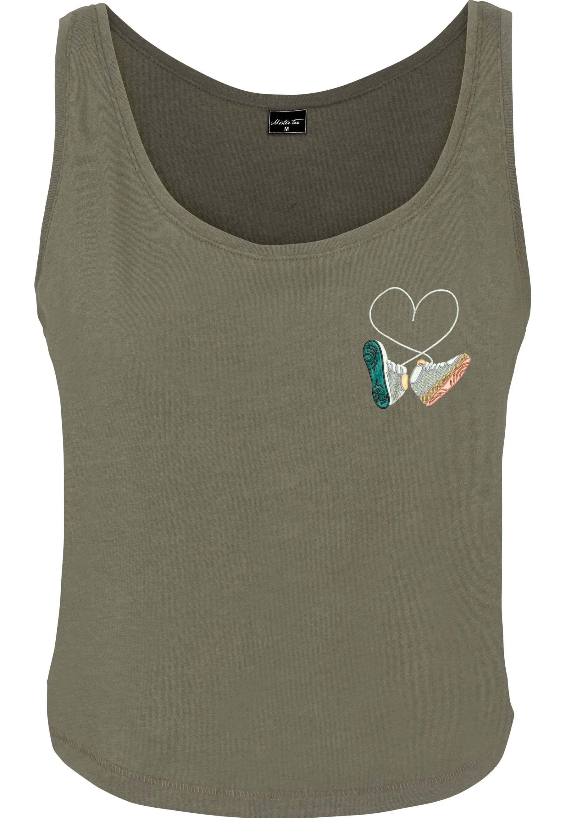 MisterTee Muskelshirt "MisterTee Damen Ladies Kicks Love EMB Tank"