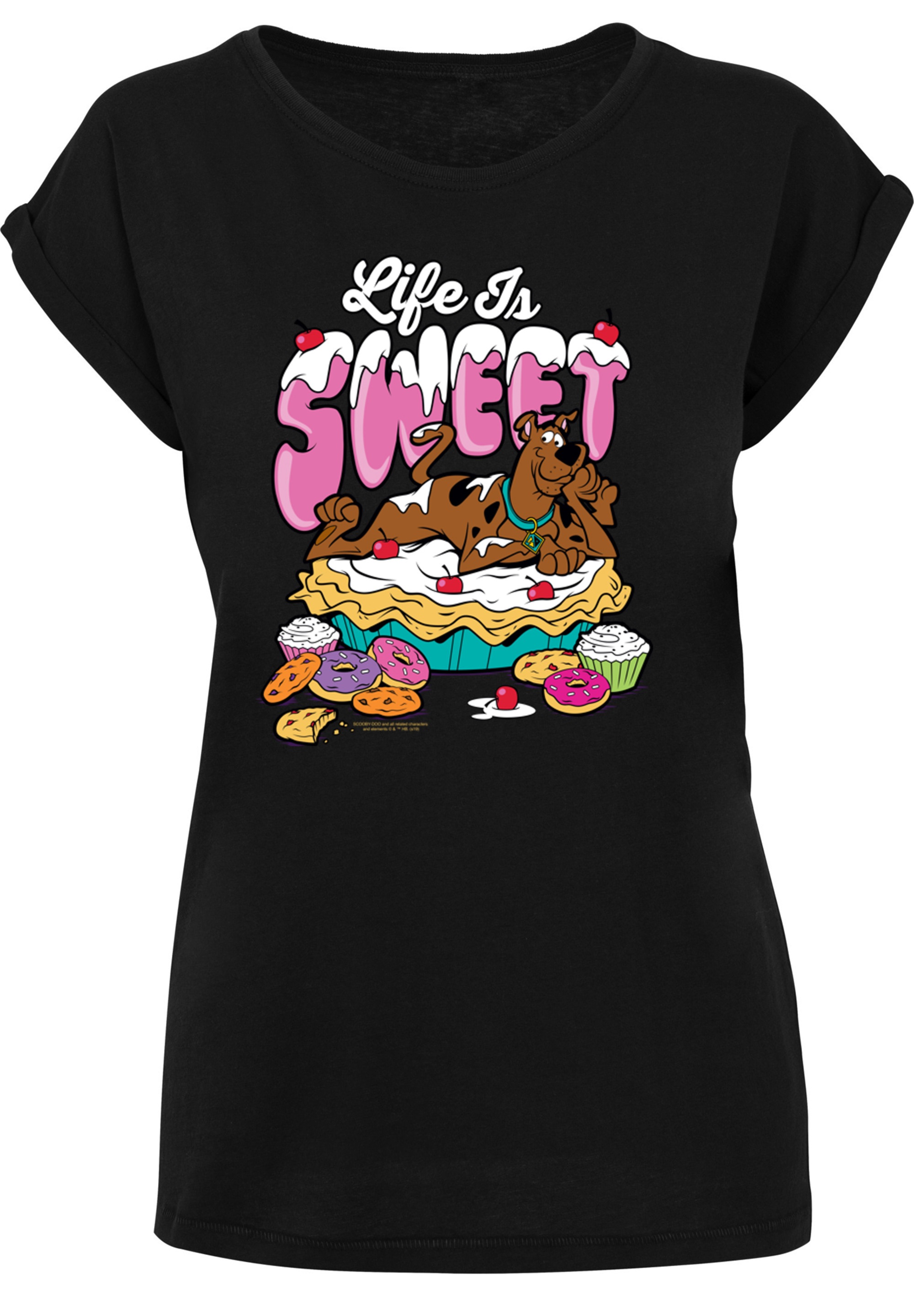 F4NT4STIC T-Shirt »Scooby Doo Life Is Sweet«, Damen,Premium Merch,Regular-Fit,Kurze Ärmel,Bedruckt