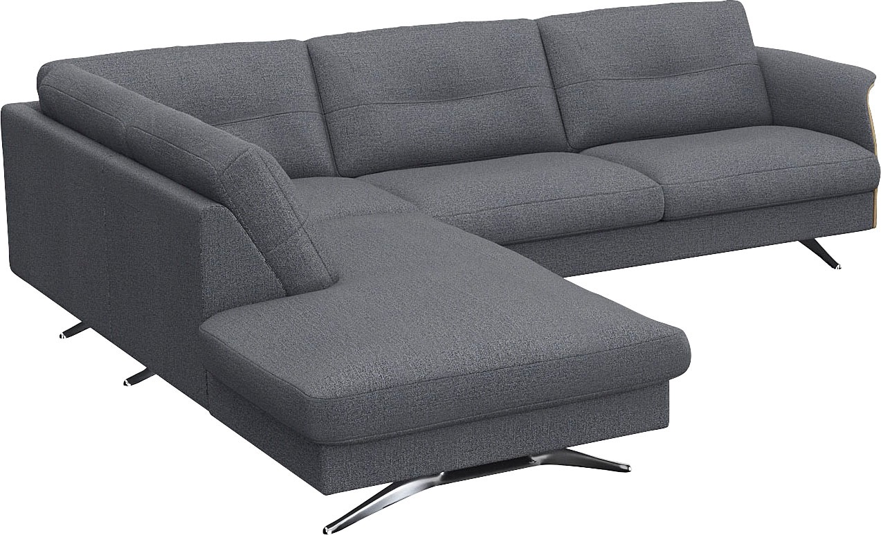 FLEXLUX Ecksofa »Glow, super bequem durch hochwertigem Sitzaufbau mit Federkern, L-Form«, Skandinavisches Design, In hochwertiger Verarbeitung