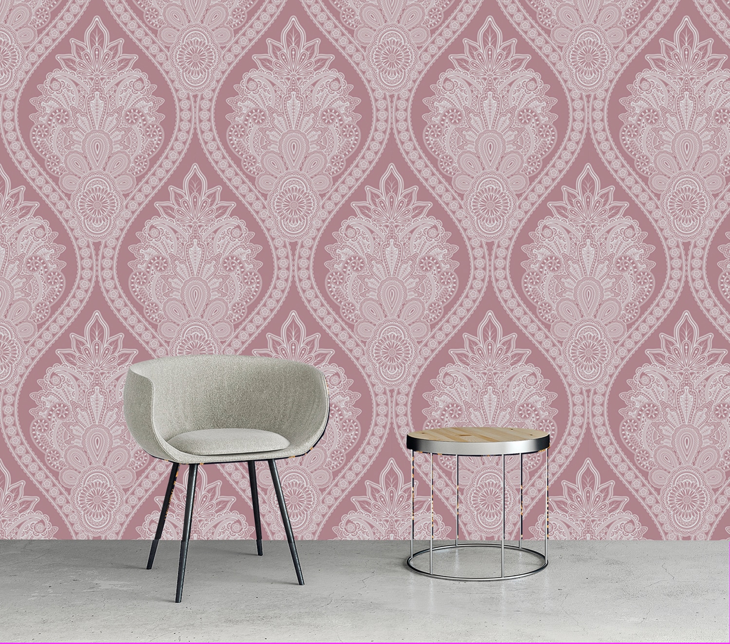 queence Vinyltapete »Marjorie«, bedruckt-Barock-Antikoptik-Kunst, 90x250cm, selbstklebend, kinderleichte Anbringung, Sticker