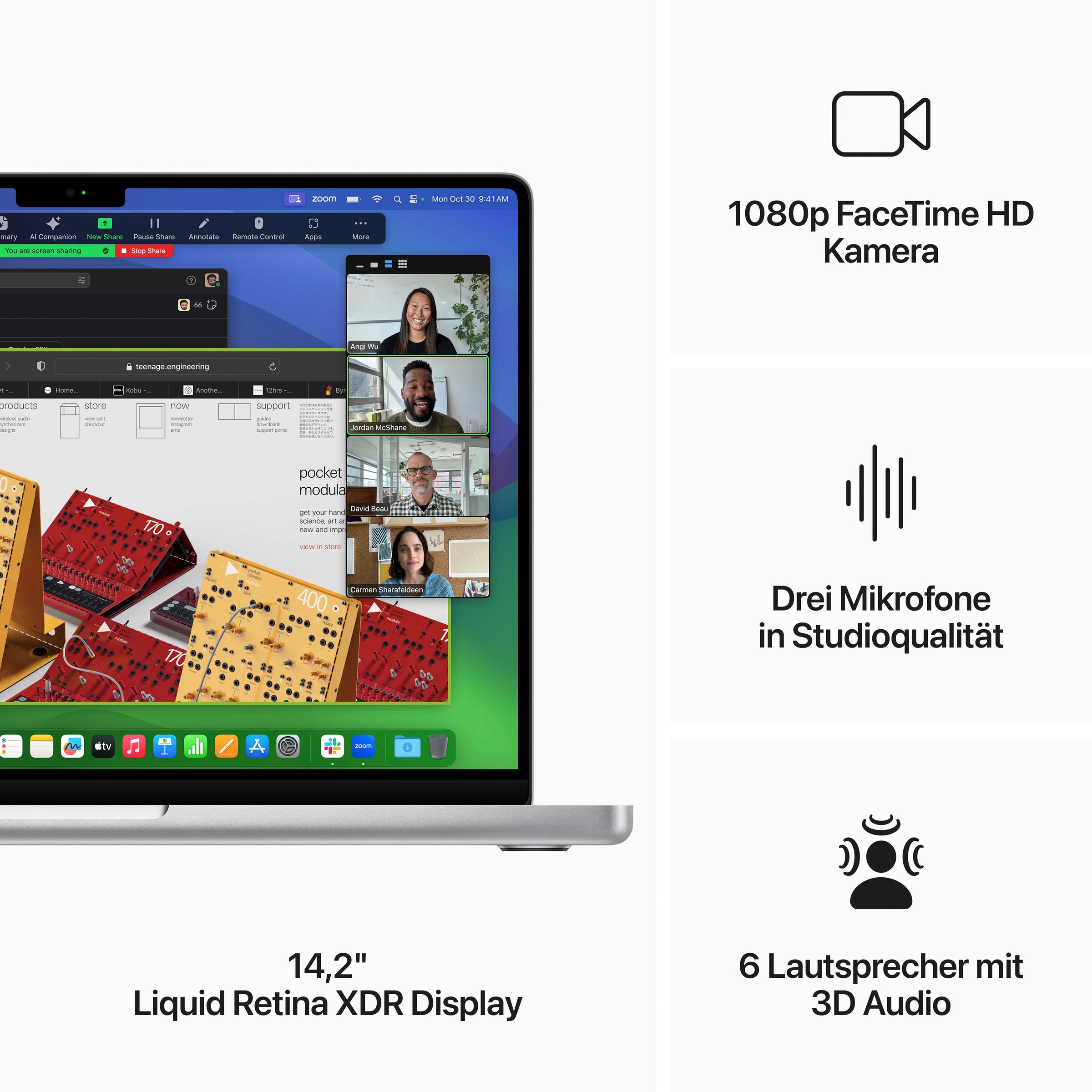 Apple Notebook »MacBook Pro 14''«, 35,97 cm, / 14,2 Zoll, Apple, M3, 10-Core GPU, 1000 GB SSD, CTO