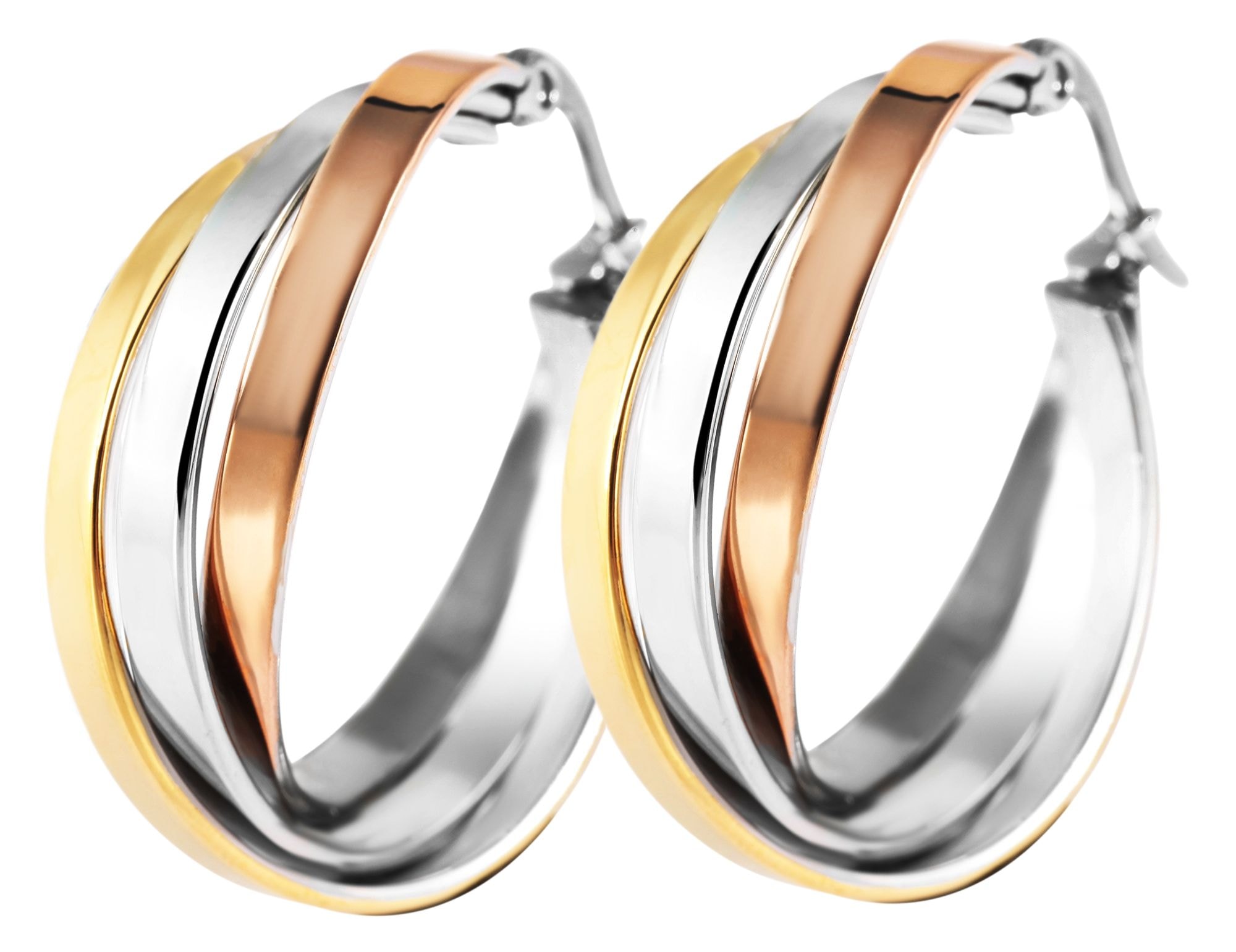 Adelia´s Paar Creolen "Damen Ohrringe – Creole aus Edelstahl" Perfekt als G günstig online kaufen