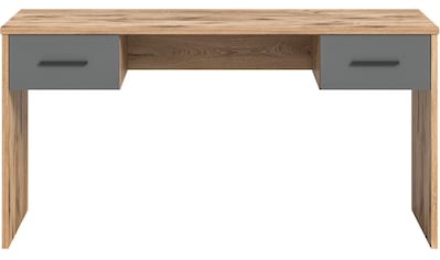 Schreibtisch »Riga, Breite 150cm, in Nox Oak Nachbildung und Basalt grau«, Bürotisch,...