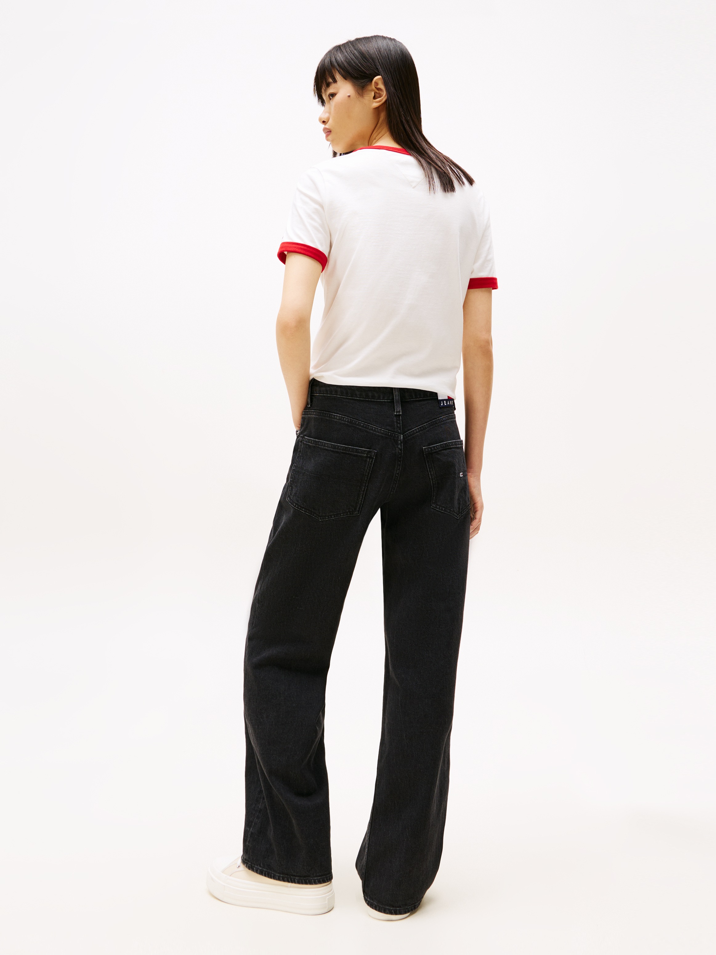 Tommy Jeans Relax-fit-Jeans »MIA MR RLXD STR«, in blauer Waschung, mit Hammerschlaufe