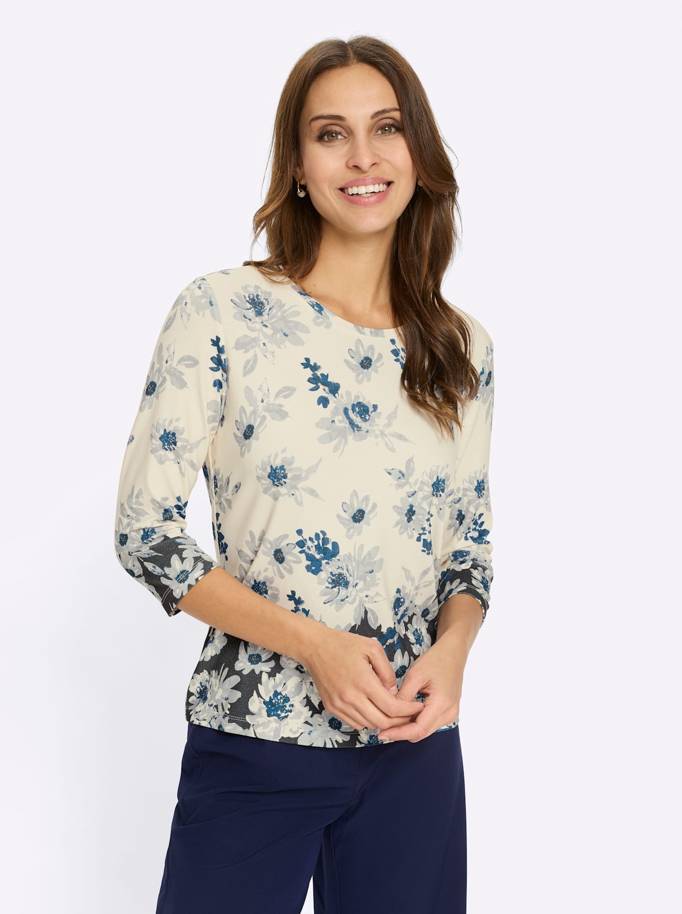 Lady 3/4-Arm-Shirt "Druck-Shirt", 1 tlg. günstig online kaufen