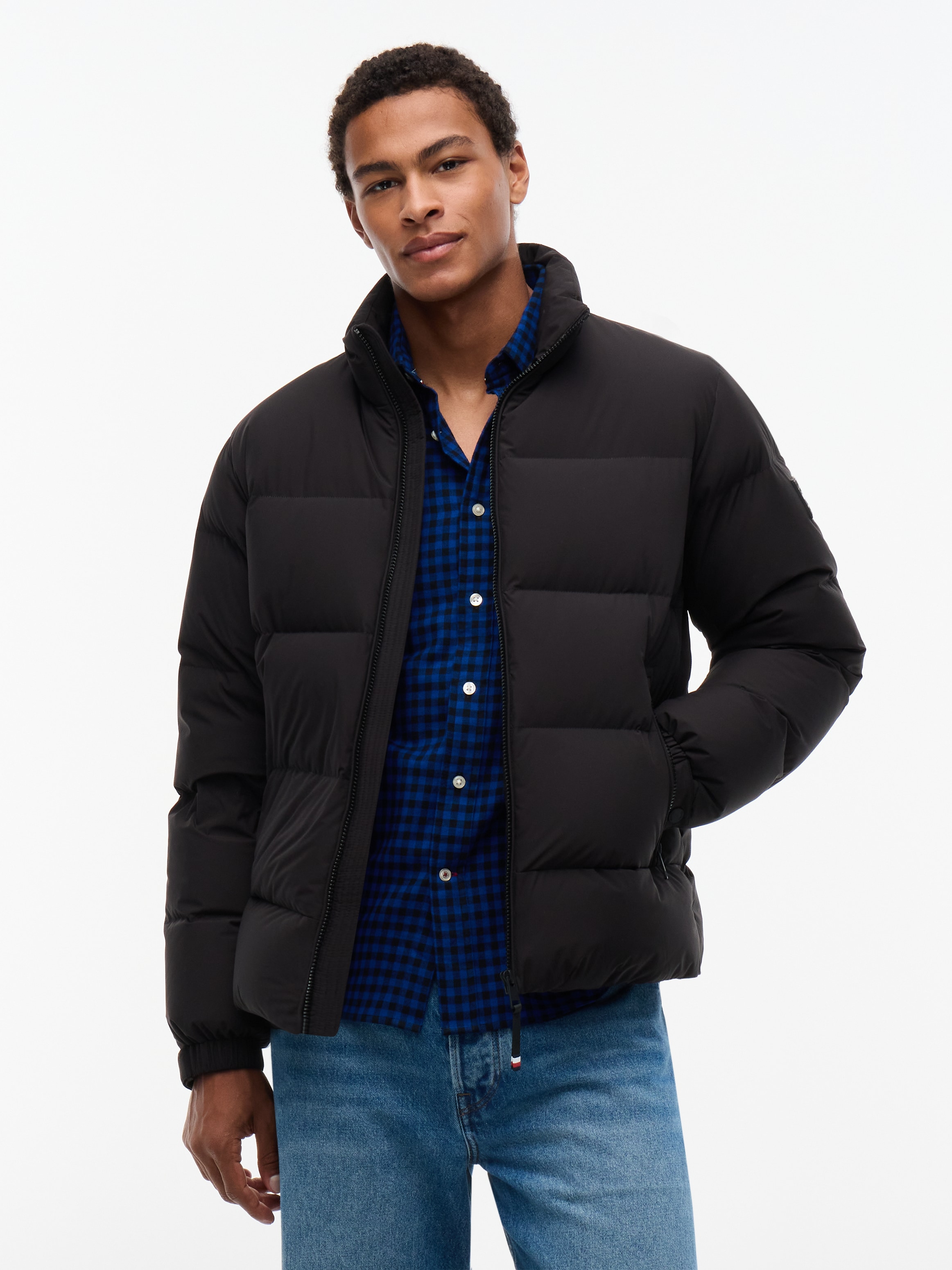 Tommy Hilfiger Steppjacke "DOWN STAND PUFFER JKT" mit Logo-Patch