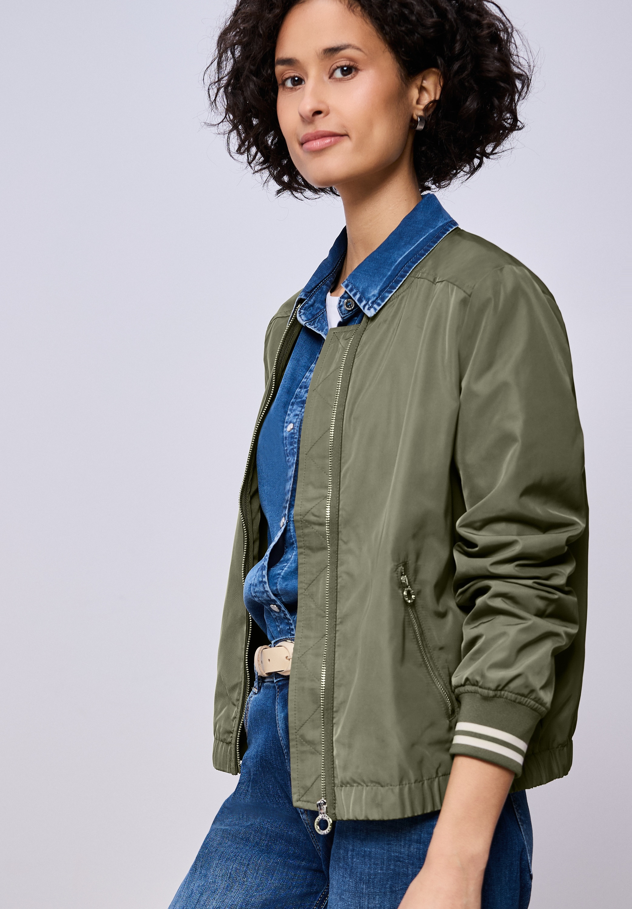 STREET ONE Blouson ohne Kapuze mit College-Style Details günstig online kaufen