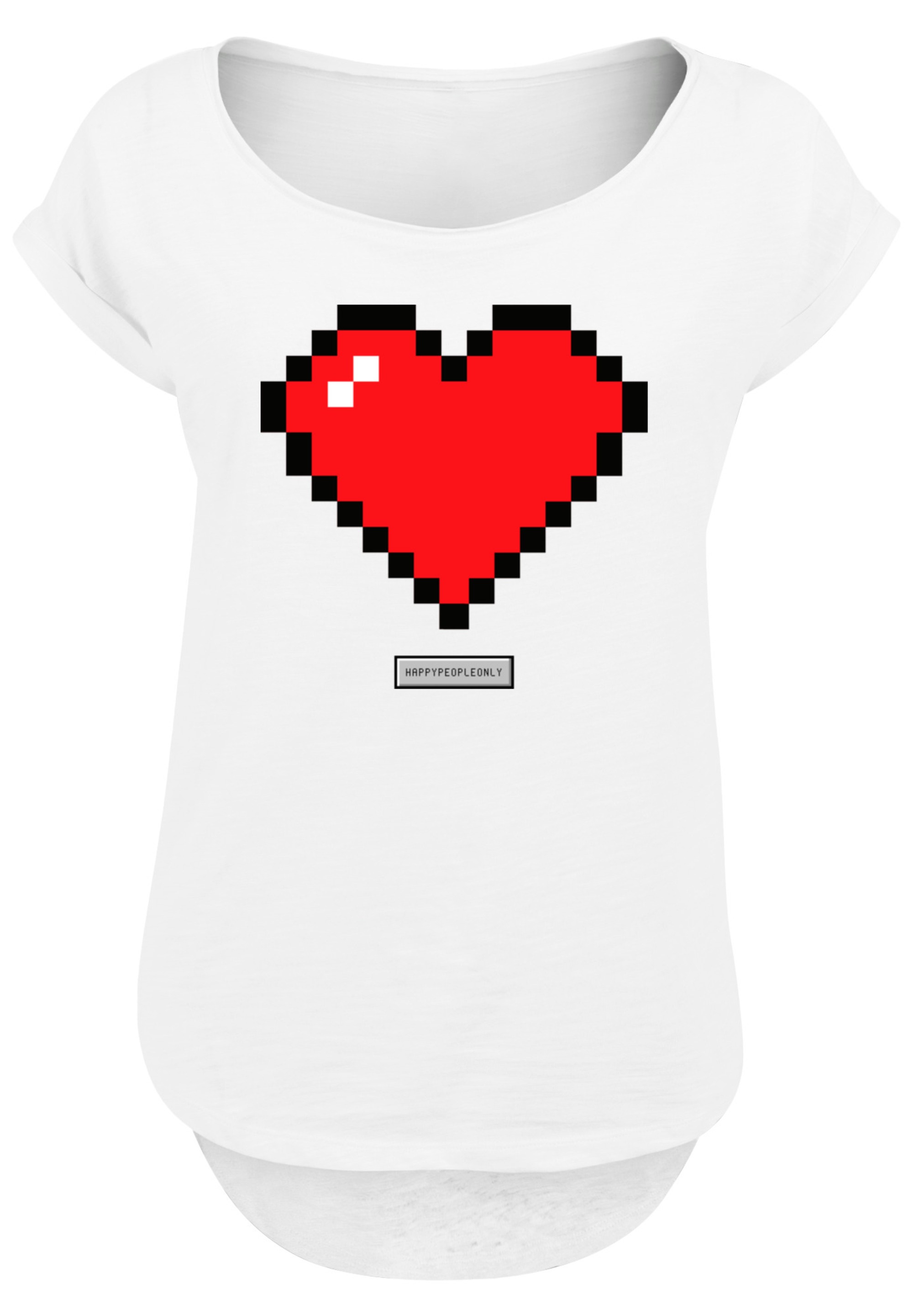 F4NT4STIC T-Shirt "Pixel Herz Good Vibes Happy People", Print günstig online kaufen