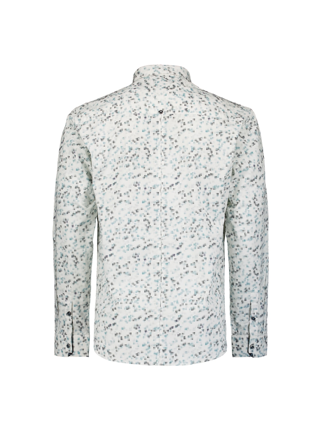 NO EXCESS Langarmhemd »No Excess Stretchhemd mit Print Shirt Stretch Allover Printed«
