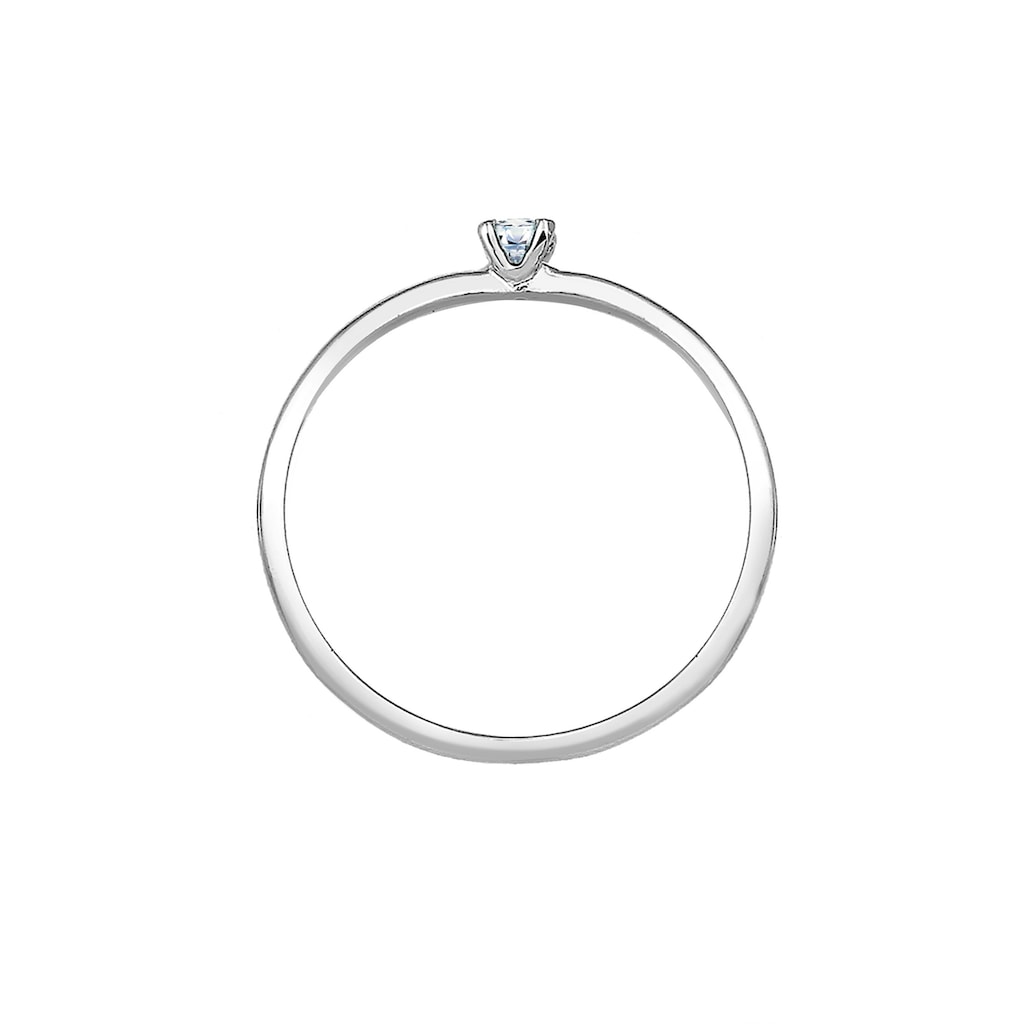 Elli DIAMONDS Verlobungsring »Solitär Verlobung Diamant (0.06 ct.) 585 Weißgold«