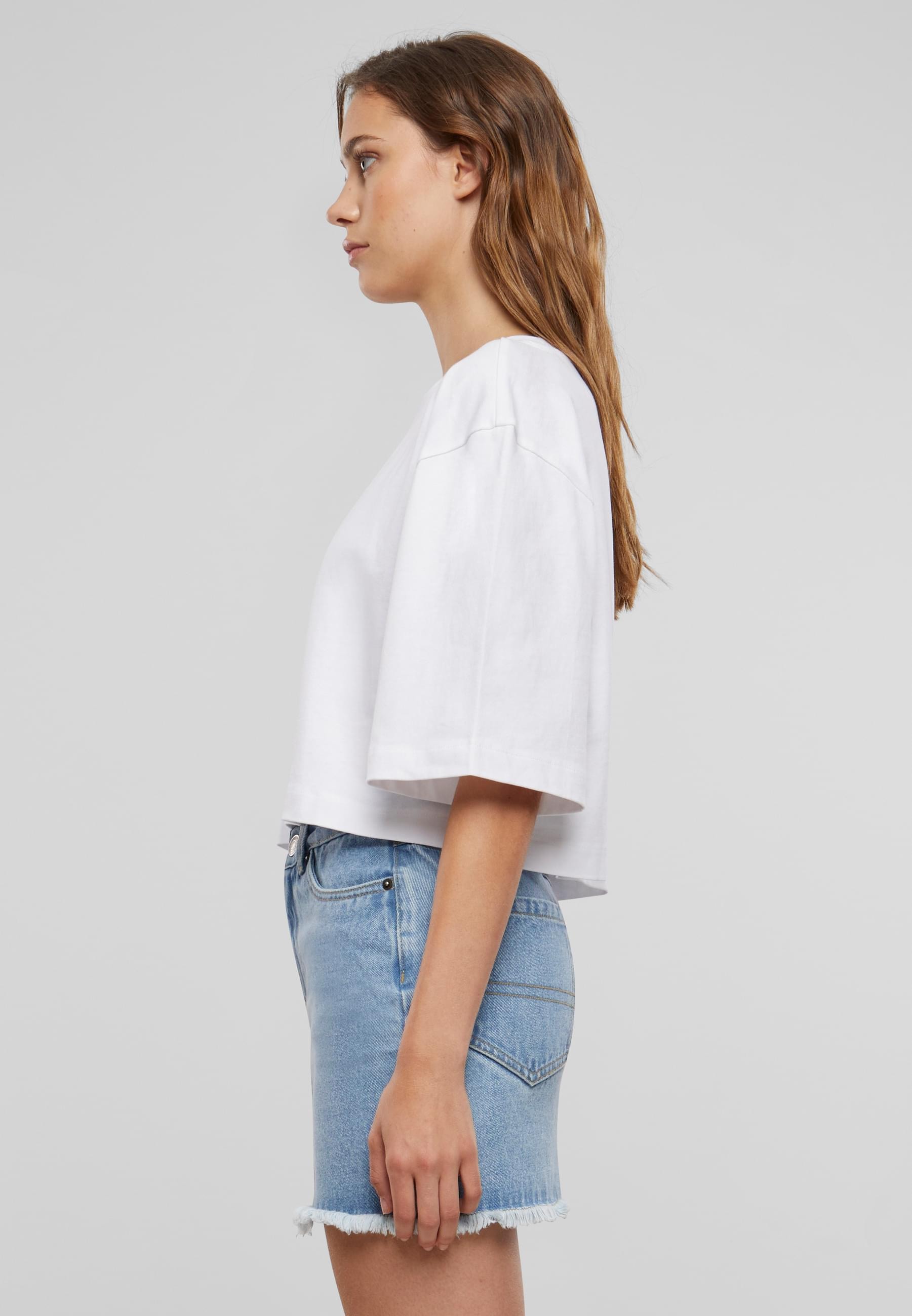 URBAN CLASSICS T-Shirt »Urban Classics Damen Ladies Heavy Organic Oversized Cropped Tee«, (1 tlg.)