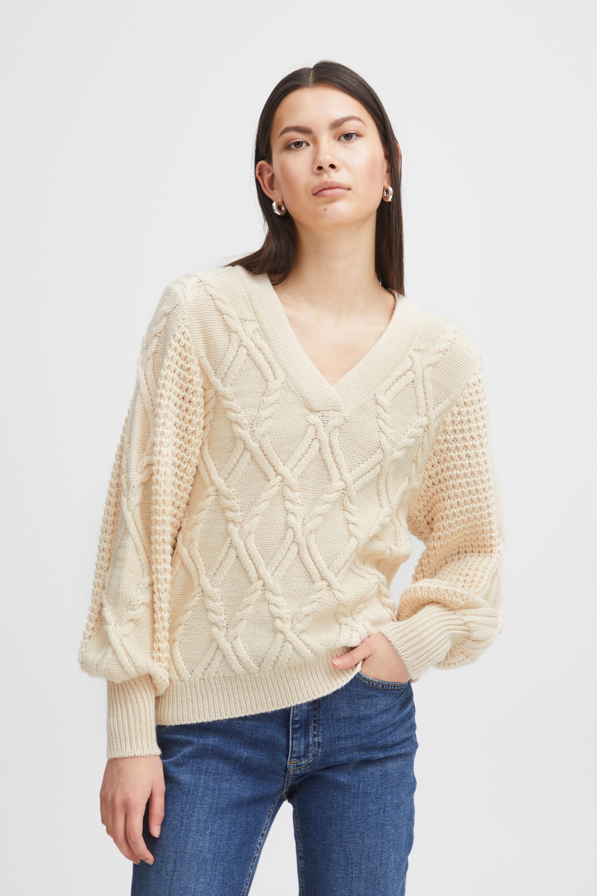 Ichi Strickfleece-Pullover »Strickpullover IHAndosa«