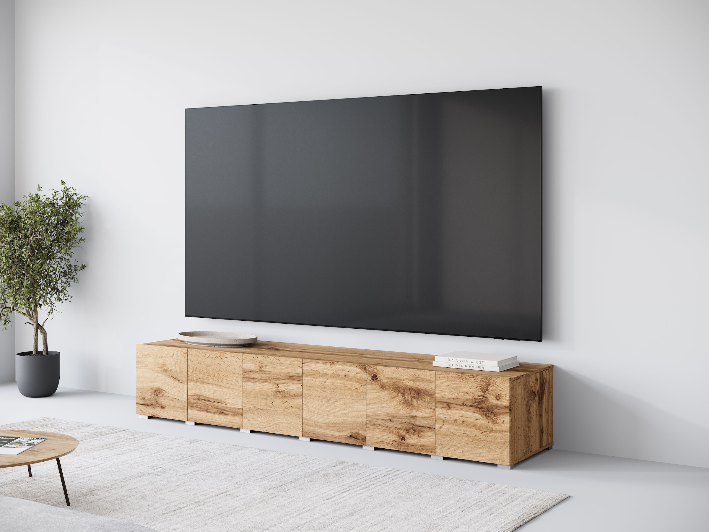 OTTO home Lowboard "Denver Erlebe die Weltmeisterschaft im XXL-Format" 1 Stk. tlg. Elegantes TV-Möbel 220 cm, speziell für bis zu 98-Zoll Fernseher