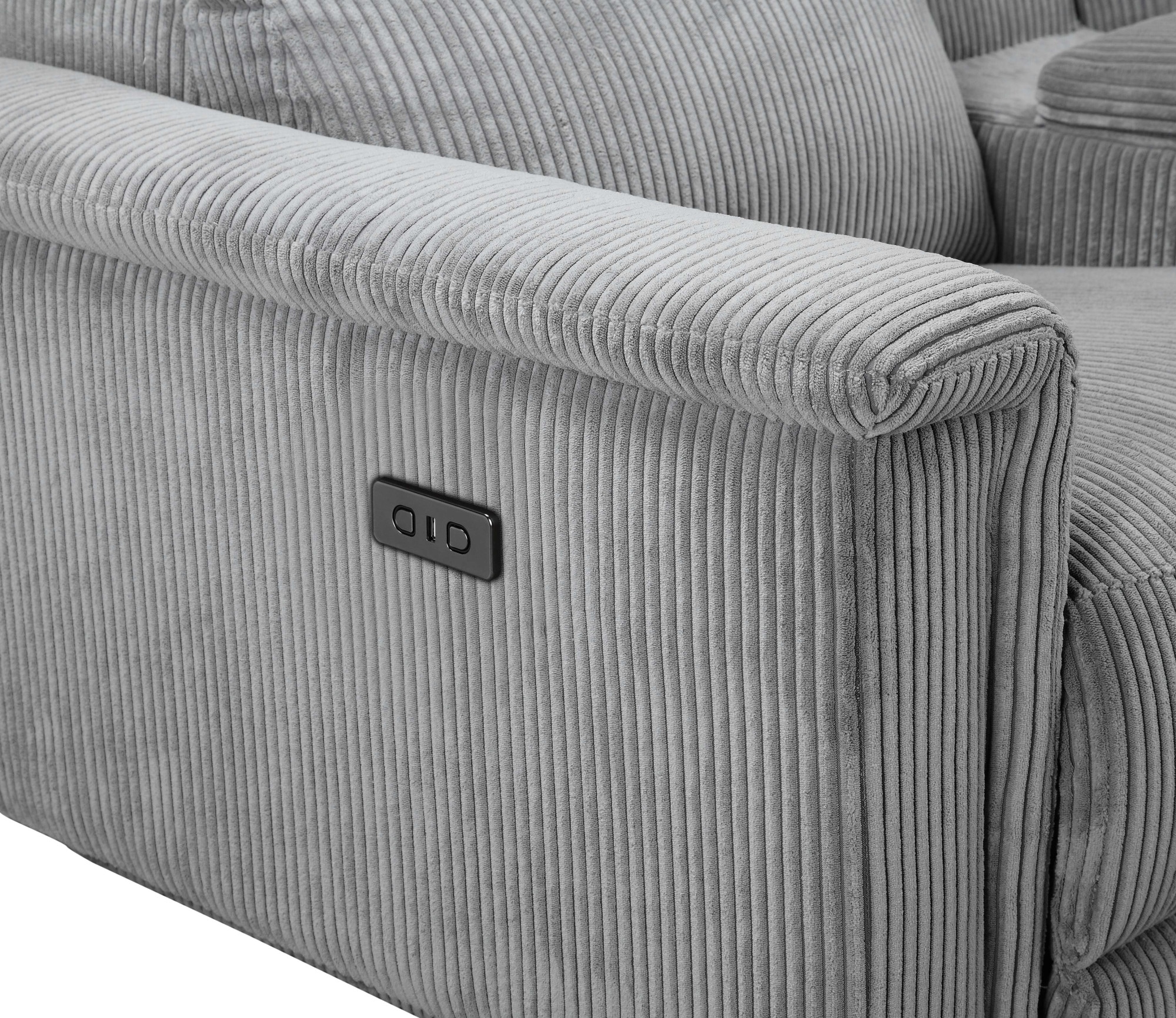 Places of Style 2-Sitzer »Lund in Cord, 2er-Kinosofa, TV-Sessel, Multimedia-Sofa, USB-A,«, m. elektrischer o. manueller Relaxfunktion, Getränkehalter u. Staufach