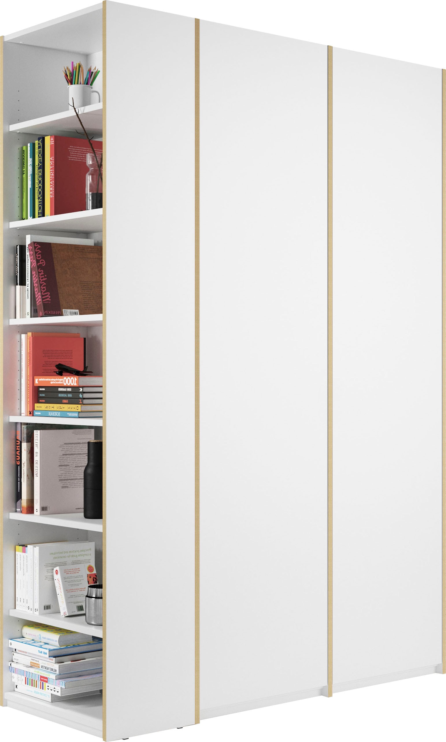 Müller SMALL LIVING Drehtürenschrank »Modular Plus Variante 7«, Anbauelement, inklusive links oder rechts montierbarem Seitenregal