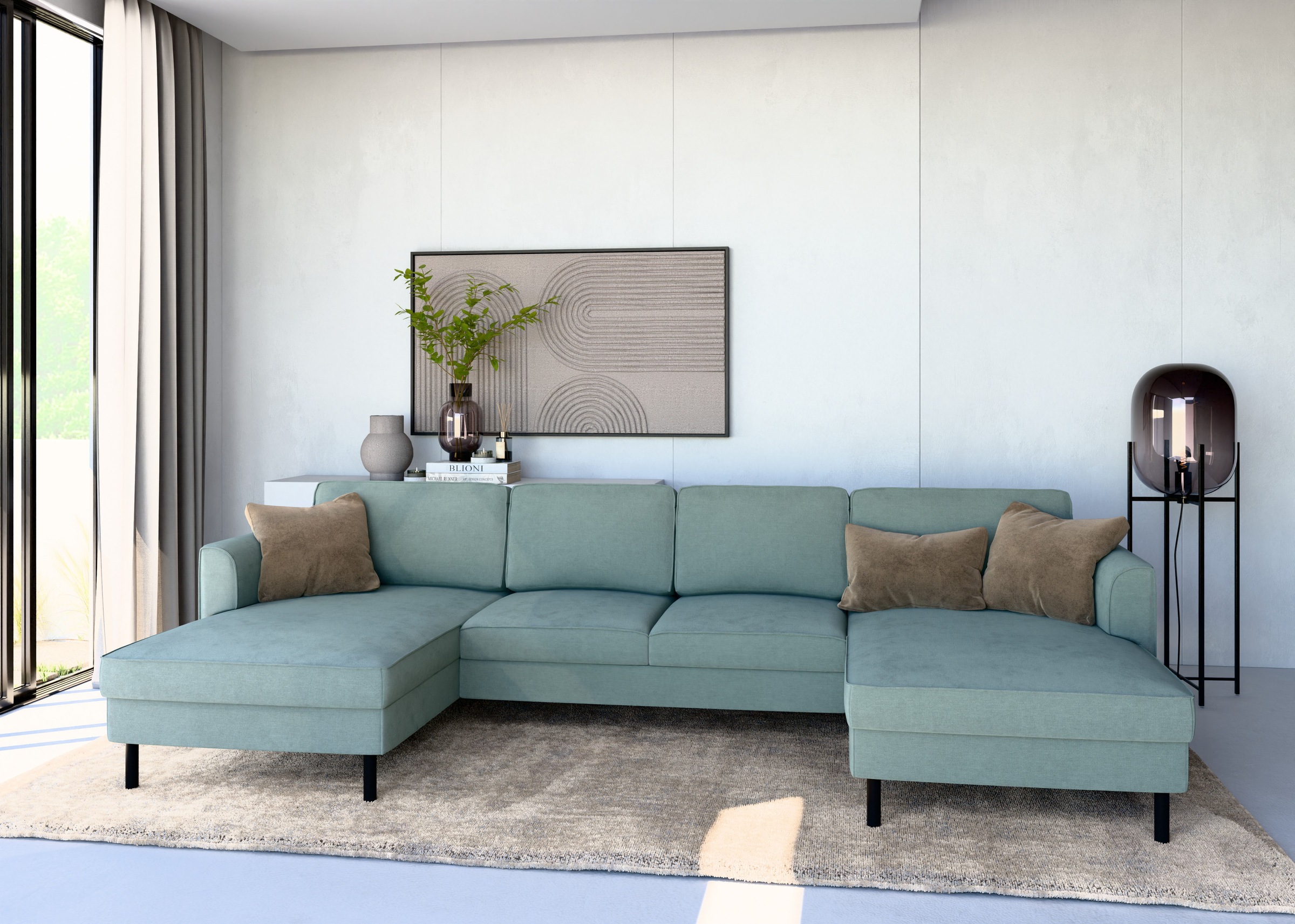 Home affaire Wohnlandschaft "Booster II, whlw. mit Schlaffunktion & Bettkas günstig online kaufen