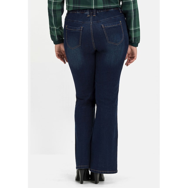 Sheego Bootcut-Jeans »Große Größen«, mit Gummibund und Kontrastnähten  online kaufen | BAUR