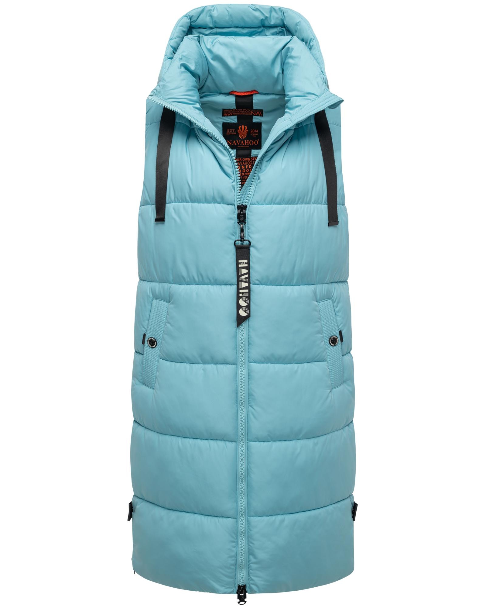 Navahoo Steppweste »Schnuffelchen«, (1 tlg.), warme Damen Outdoor-Weste lang mit Kapuze