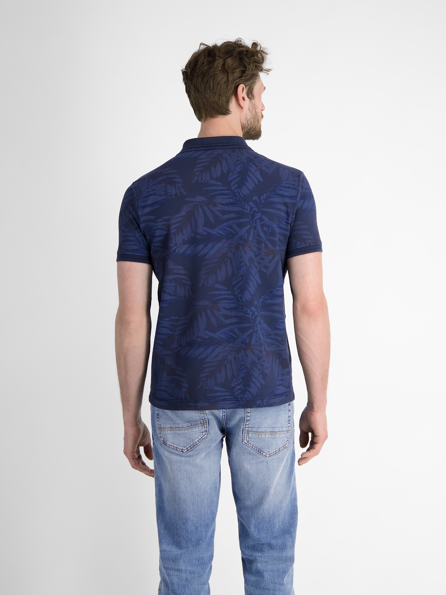 LERROS Poloshirt "Herren Poloshirt, floral bedruckt" günstig online kaufen