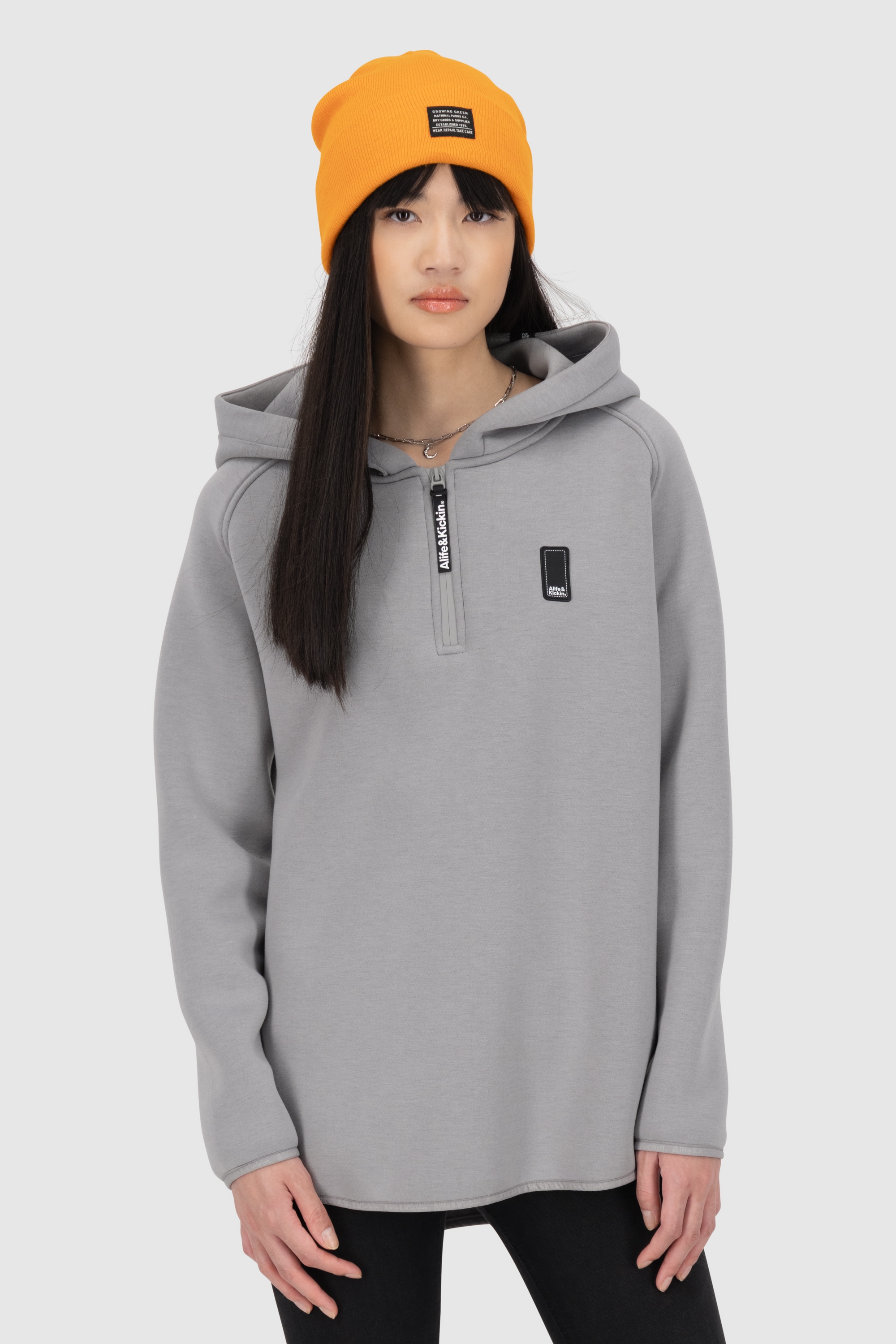 Alife & Kickin Kapuzensweatshirt "Damen MaraAK N", Langer Hoodie Kapuzenpul günstig online kaufen