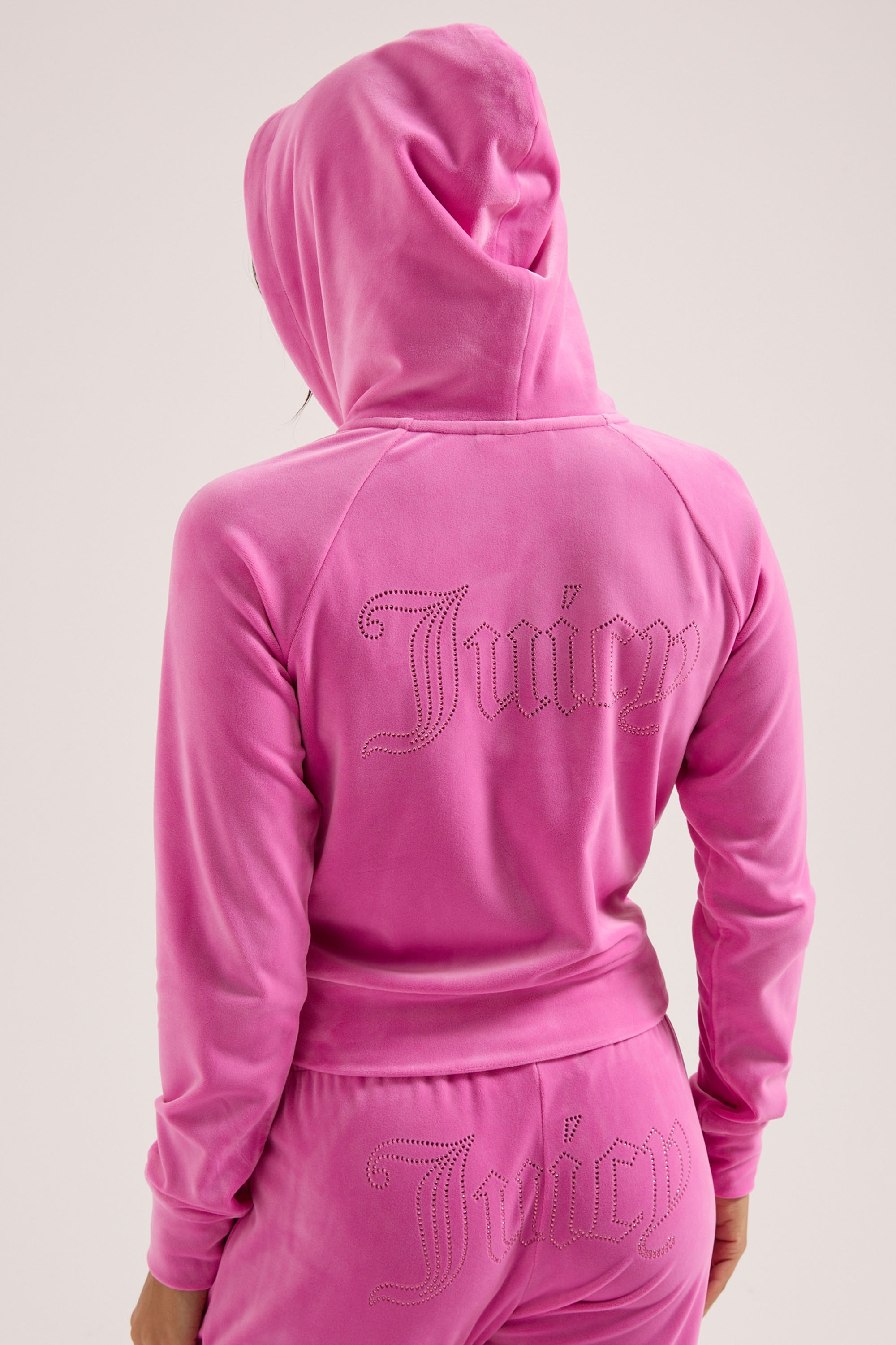 Juicy Couture Madison Hooded Track Jacket Pink Size L 2