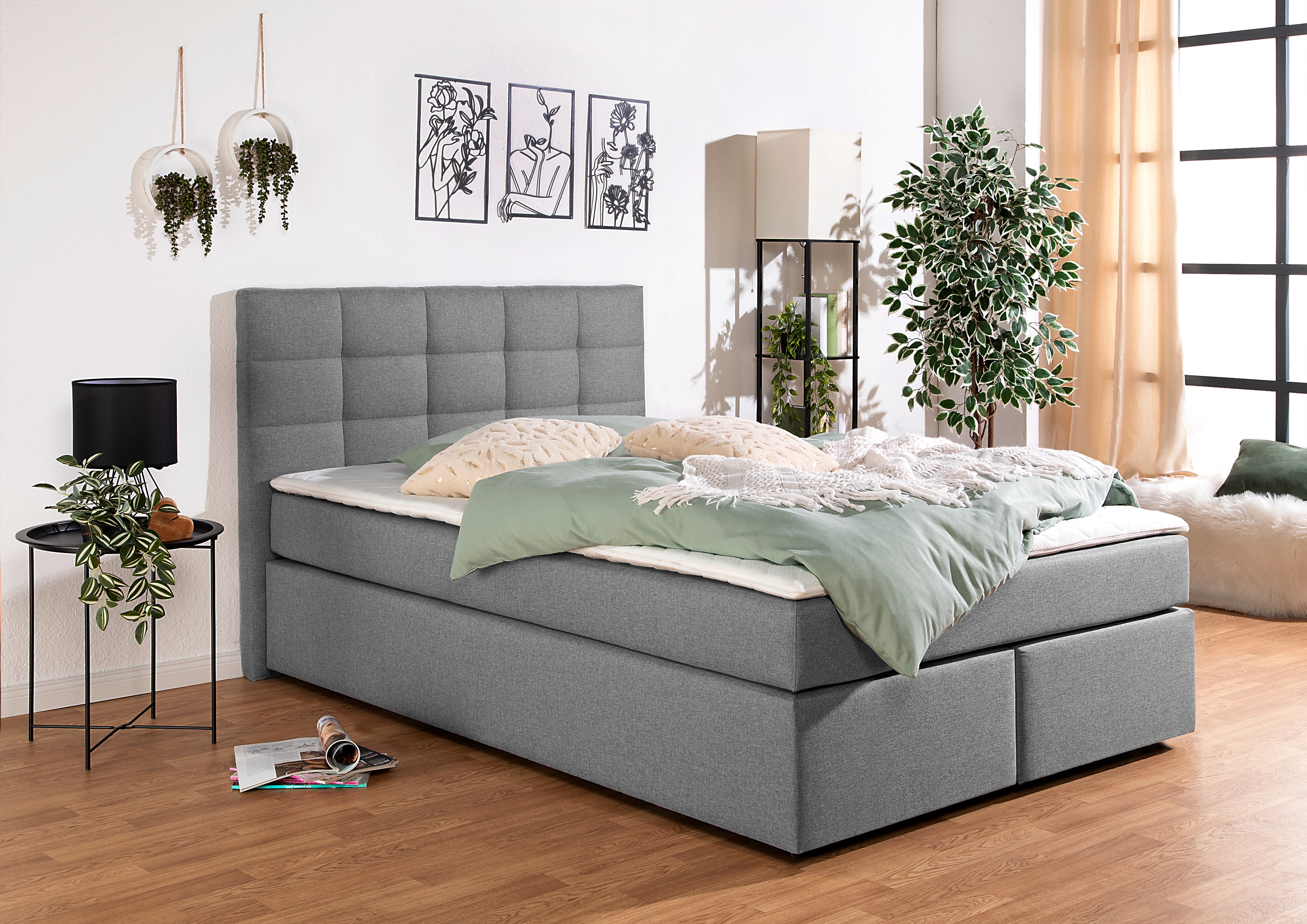 Home affaire Boxbett "Carde" wahlweise mit Bettkasten, in H2, H3 & H4 erhältlich