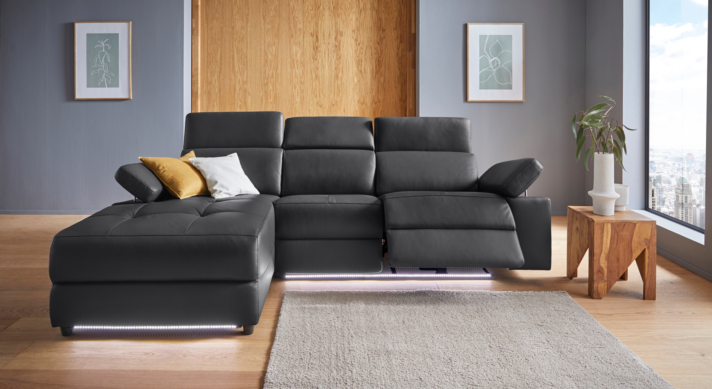 Home affaire Ecksofa "Kilado, L-Form," mit Relaxfunktion, verstellbarer Arm günstig online kaufen