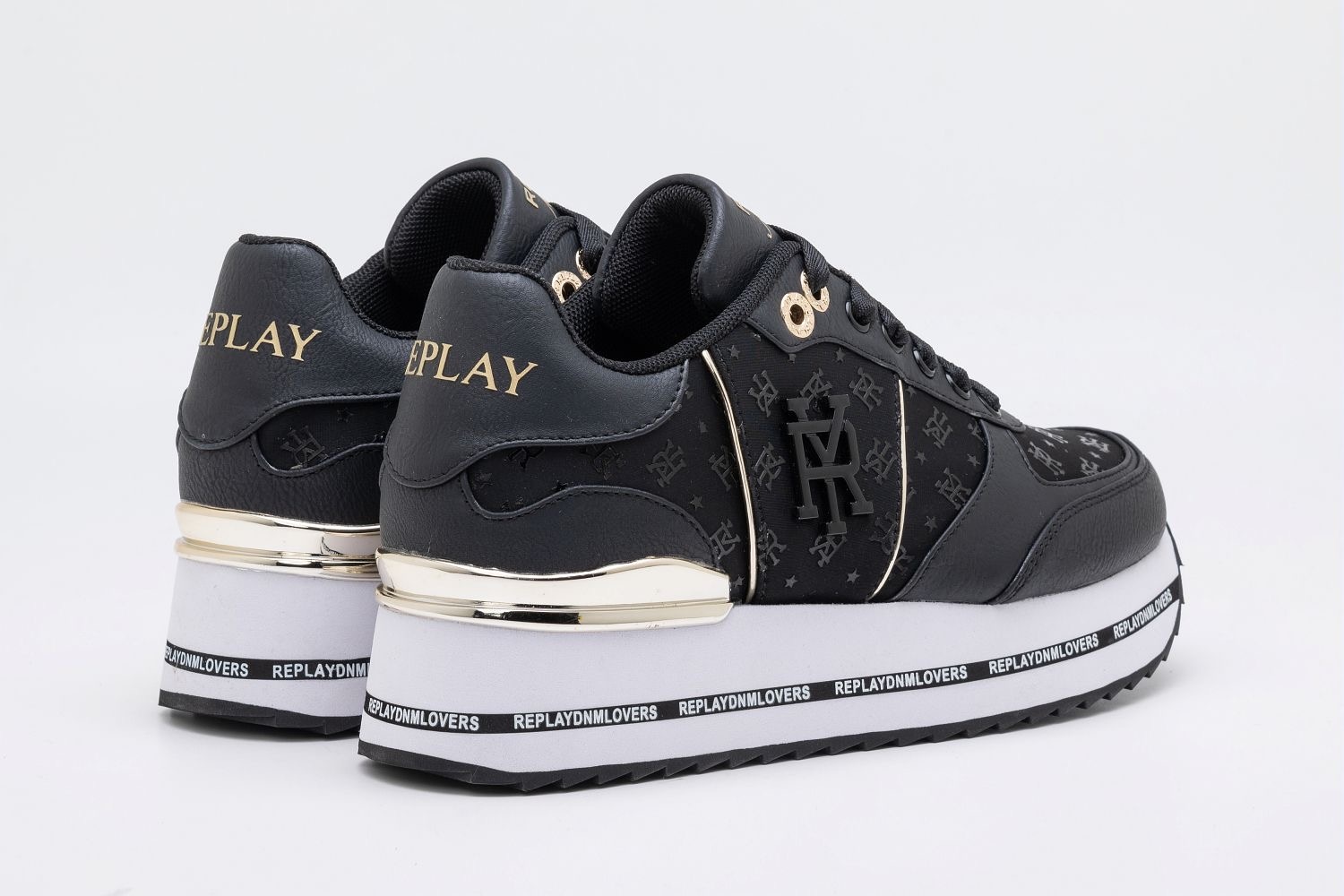 Replay Sneaker »NEW PENNY RY«, Freizeitschuh, Halbschuh, Schnürschuh, mit Monogramm-Print