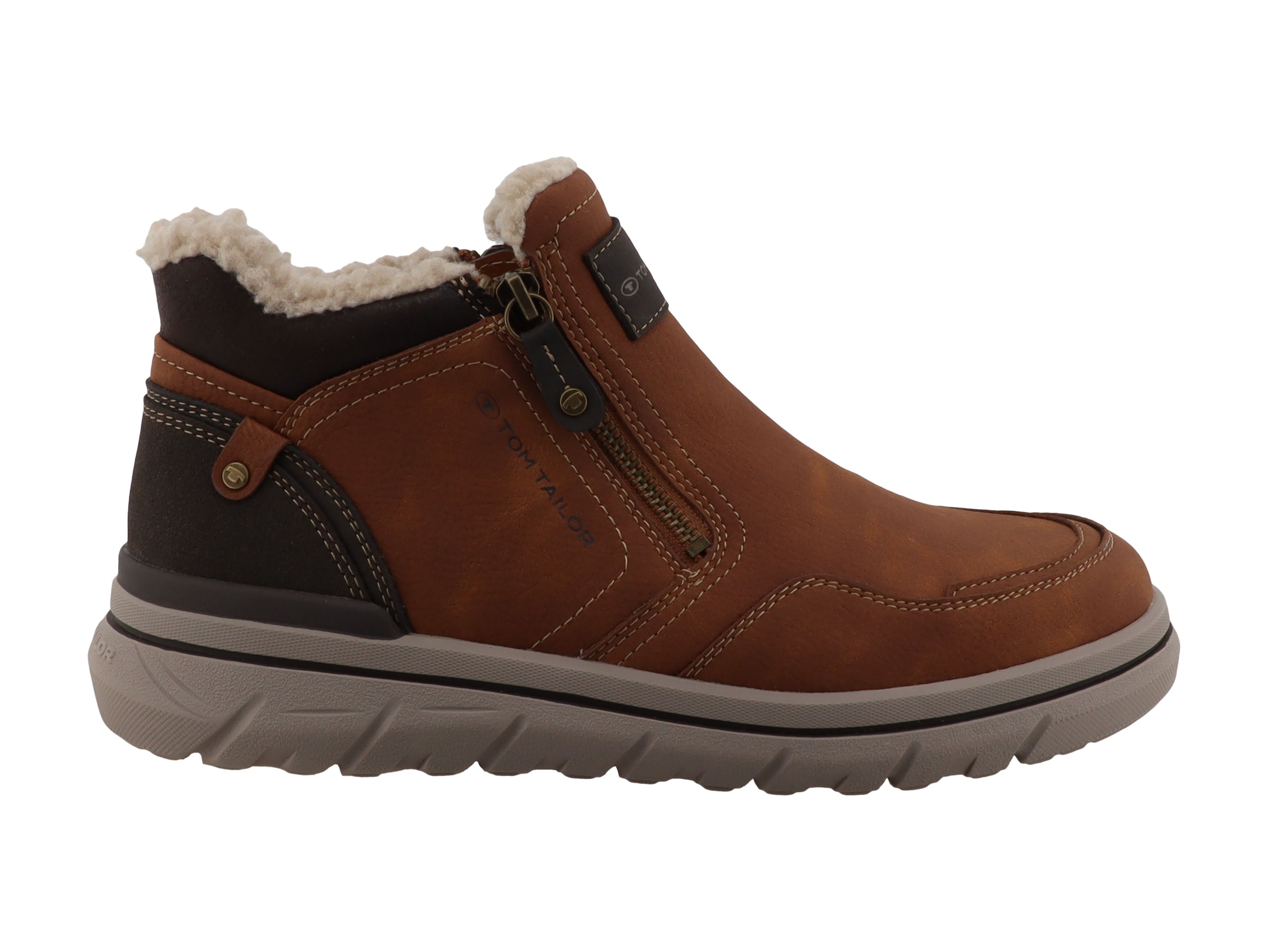TOM TAILOR 1100000002199  Reißverschlussboots mit Kontrastbesätzen und Kontrastnähten
