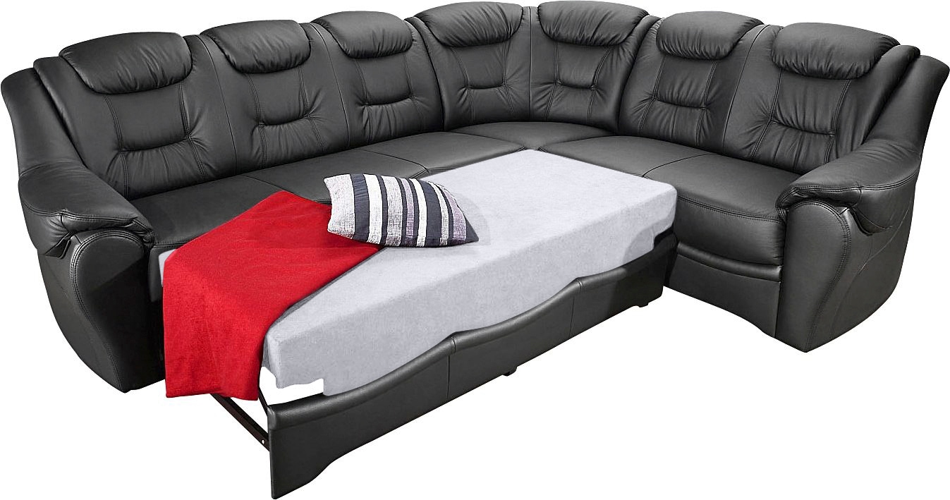 sit&more Ecksofa »Bellevue L-Form«, wahlweise mit Bettfunktion
