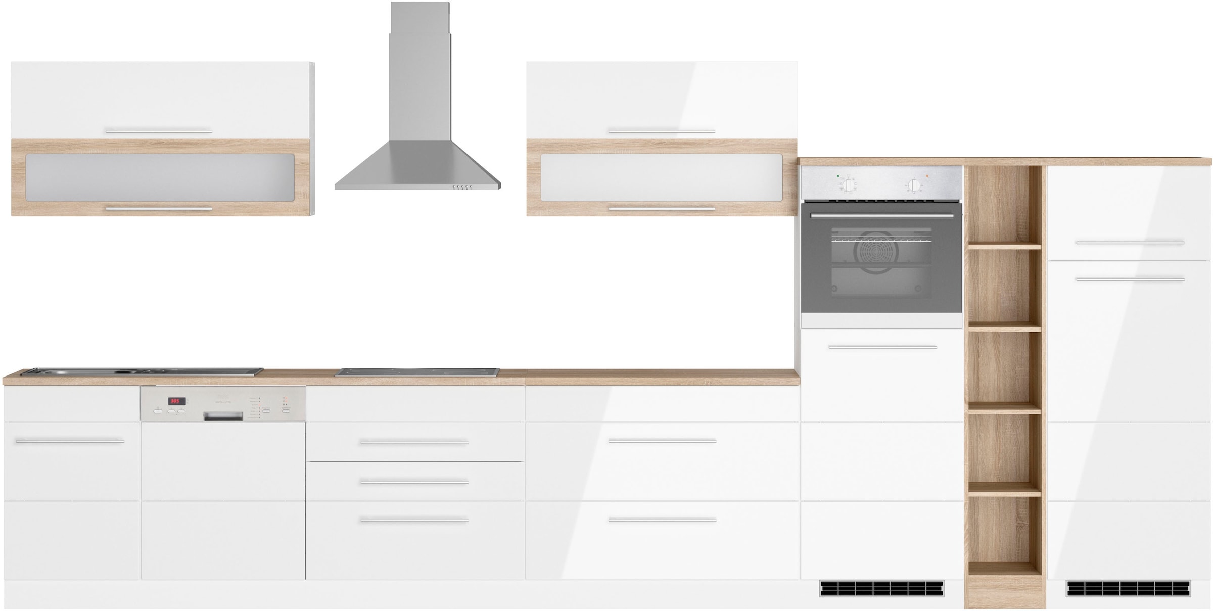 KOCHSTATION Küchenzeile "KS-Wien" Breite 440 cm, wahlweise mit E-Geräten günstig online kaufen