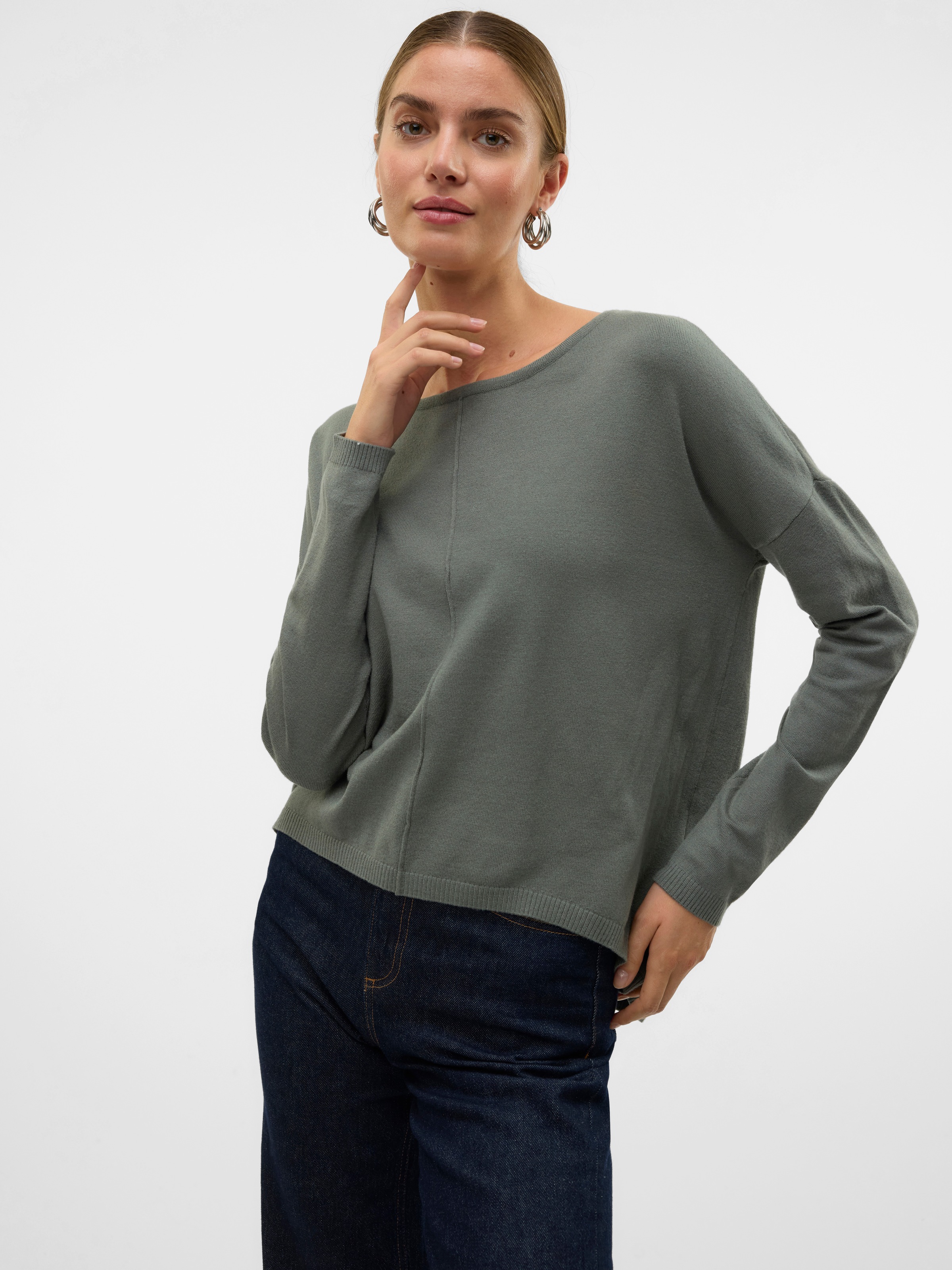 Vero Moda Rundhalspullover "VMBREEZE AURA LS ZIPPER BLOUSE NOOS" günstig online kaufen