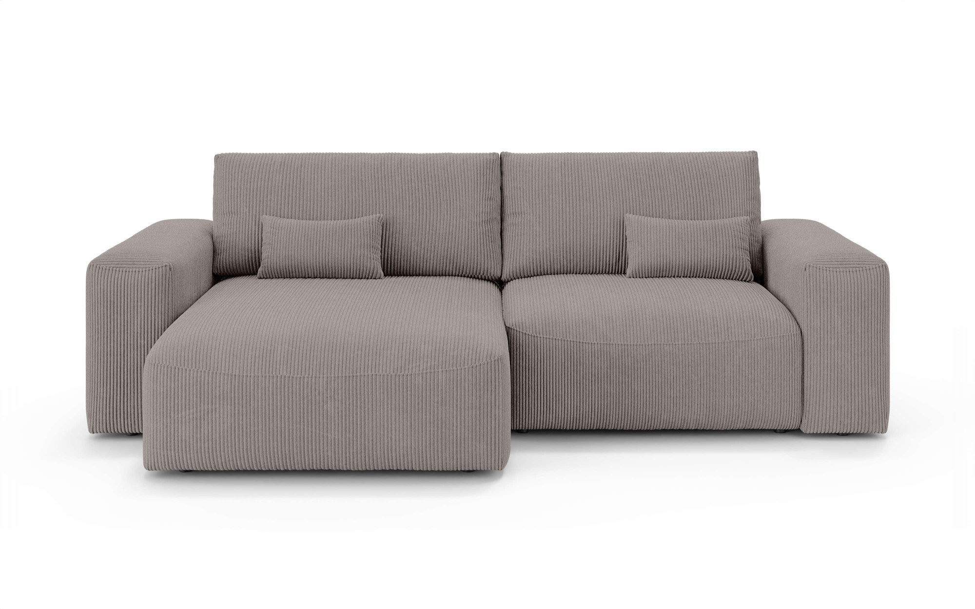 OTTO home Ecksofa »MATTS Schlafsofa mit Bettkasten, Maße B/T/H: 265/159/89 cm«, L-Form mit Recamiere rechts oder links, hoher Sitzkomfort