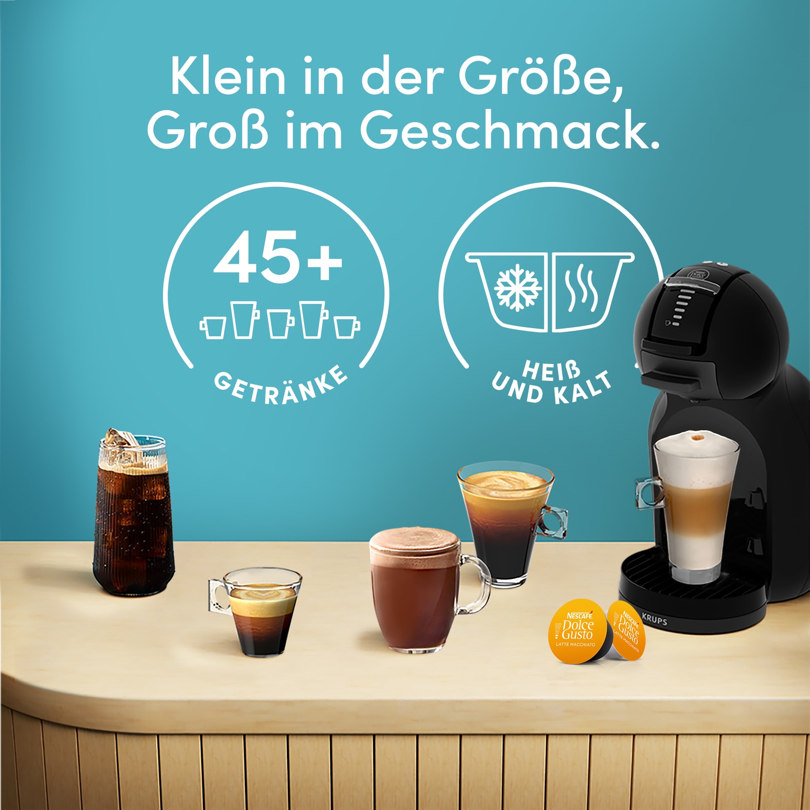 NESCAFÉ® Dolce Gusto® Kapsel-/Kaffeepadmaschine »Mini Me 2« kleine Größe, großer Geschmack, über 45 heiße und kalte Getränke