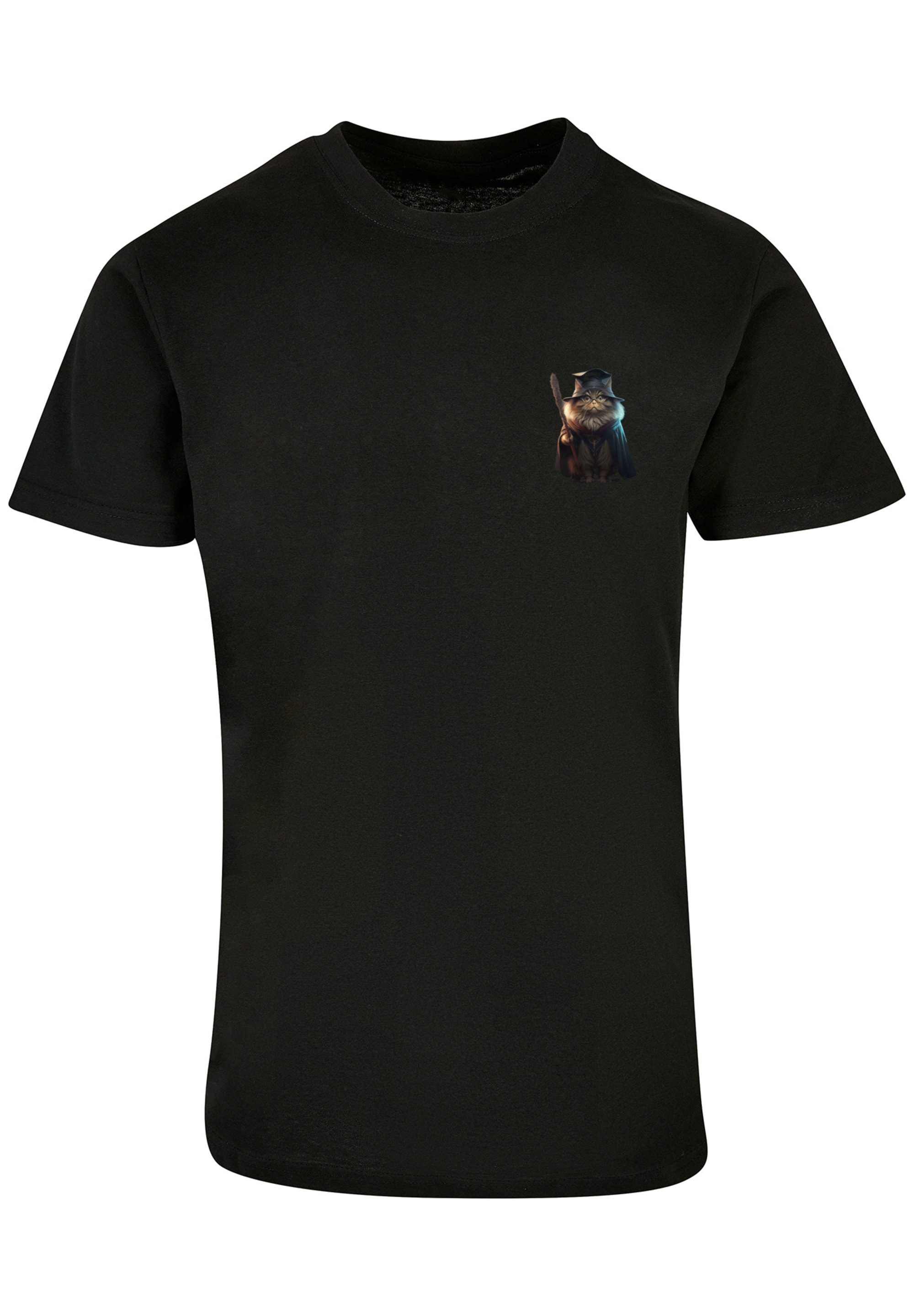 F4NT4STIC T-Shirt »Wizard Cat TEE UNISEX«, Print