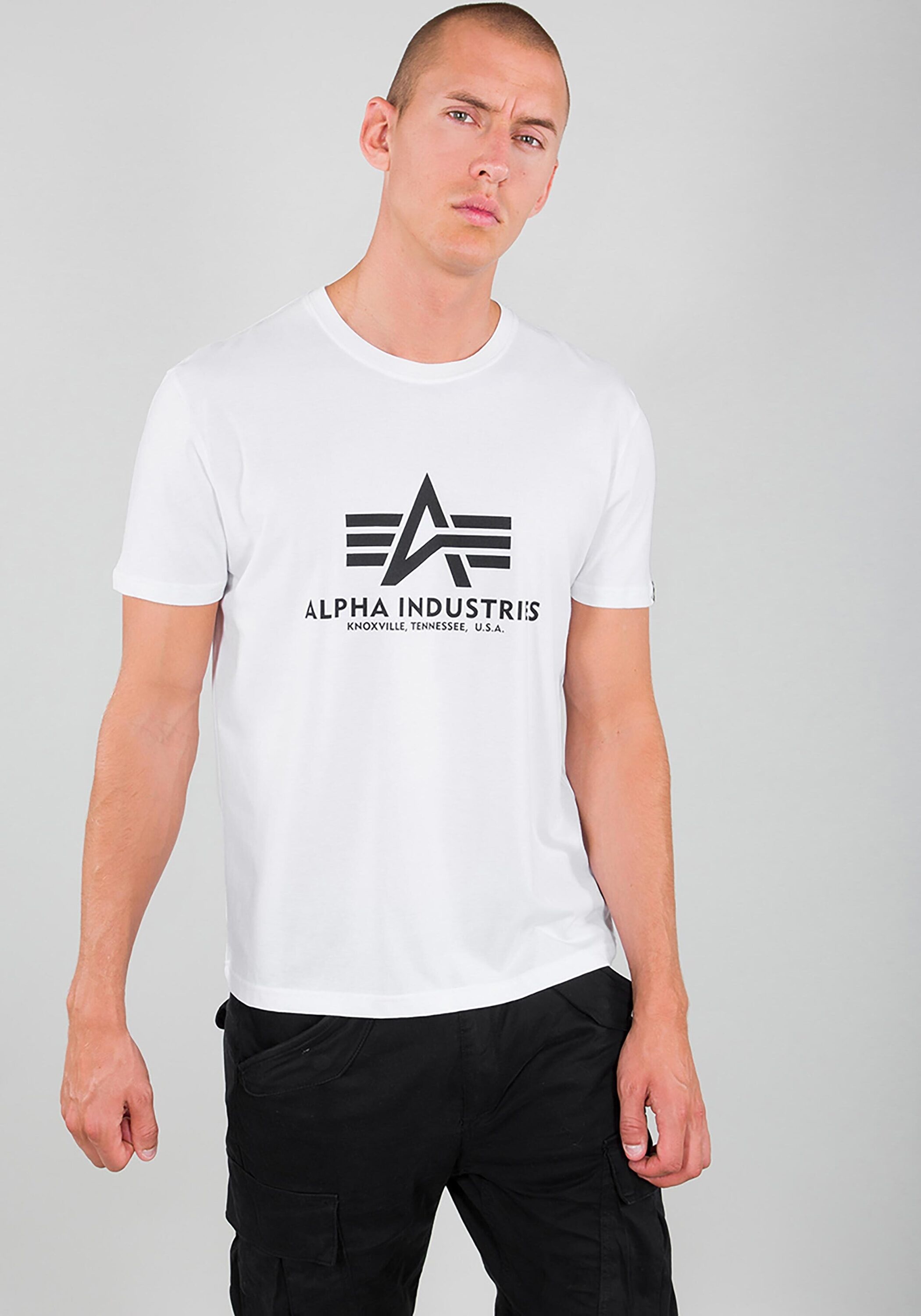 Alpha Industries Herren Weiß T-Shirt - Bild 7