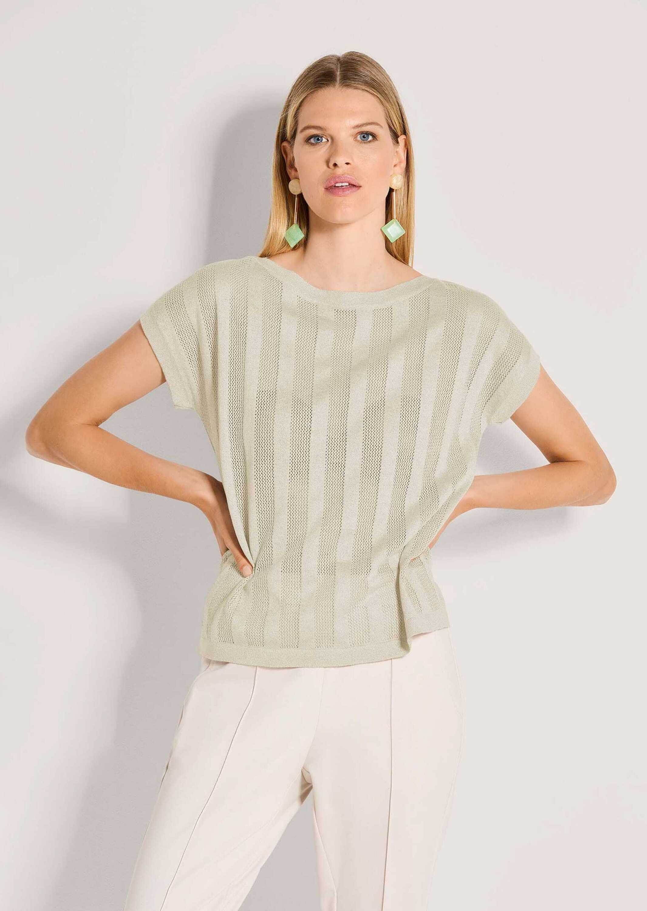 Thumbnail - MADELEINE Longpullover "Strickpullover Sommerpullover mit Glanzeffekt" Leicht tranparente Optik
