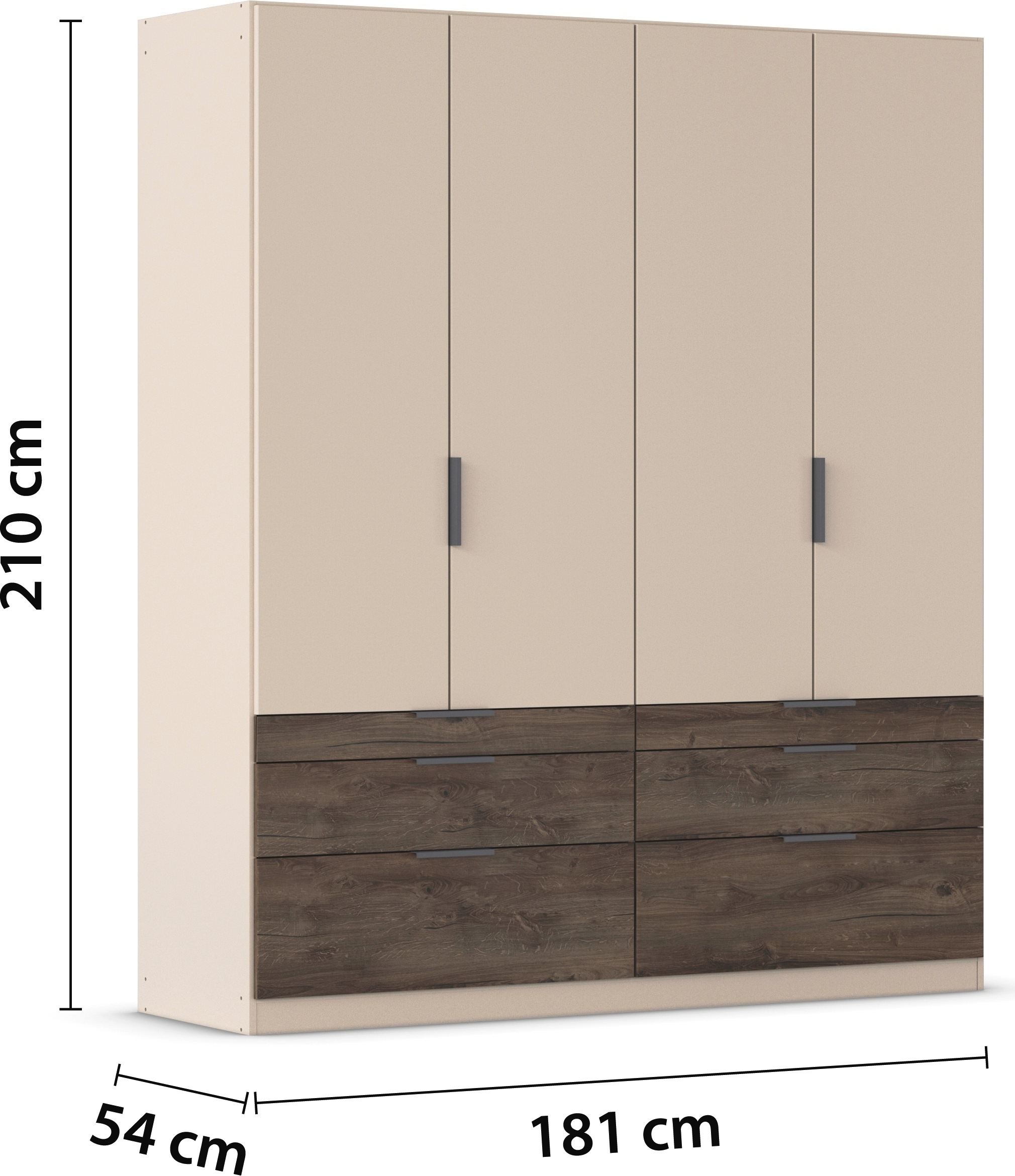 rauch Kleiderschrank »Koda«, (oberer Schubkasten mit praktischer Inneneinteilung), mit symmetrisch angeordneten Schubladen MADE IN GERMANY