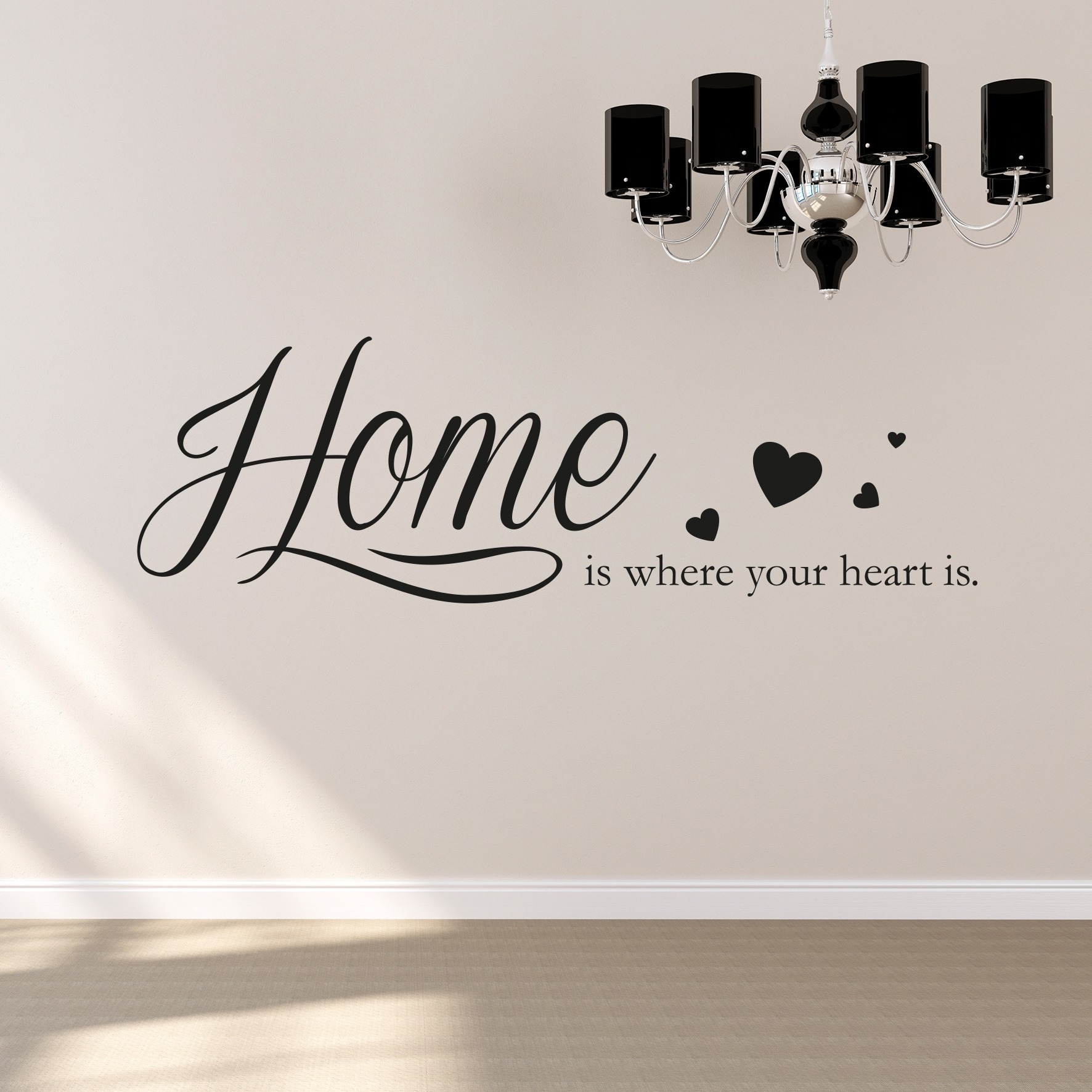 queence Wandtattoo »Home is where kaufen is«, 30 x your BAUR | heart 120 cm