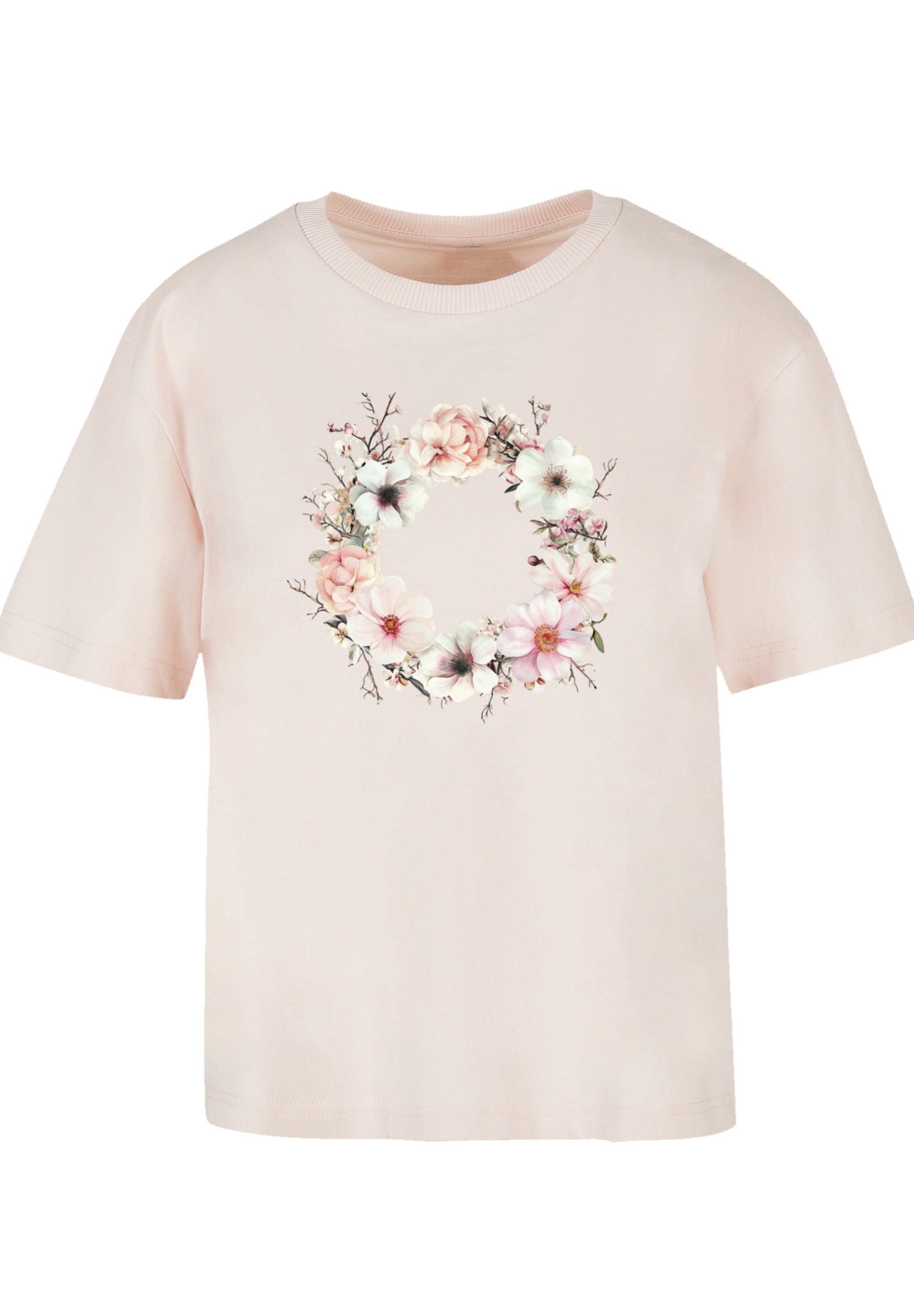 F4NT4STIC T-Shirt »Rosa Blumenkranz«, Premium Qualität