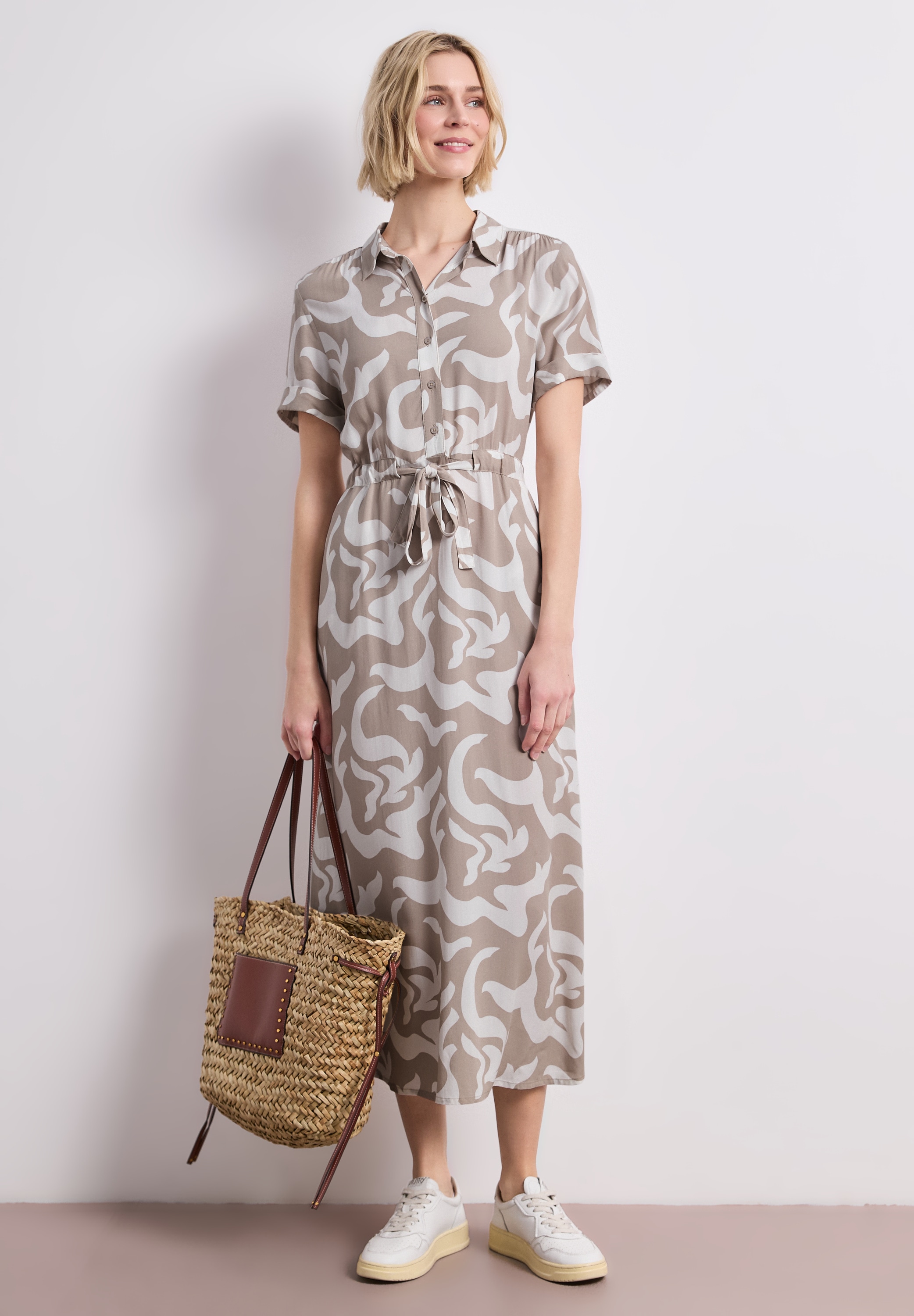 STREET ONE Maxikleid Eingrifftaschen aus Viskose