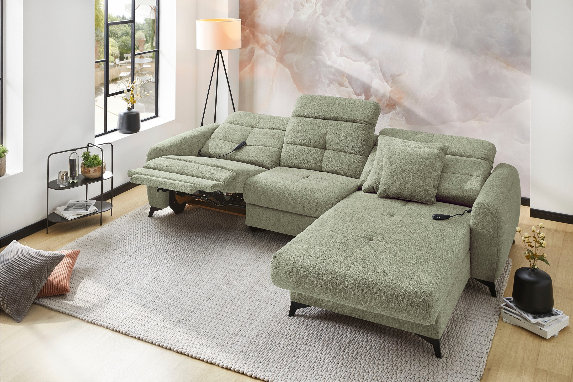 Thumbnail - Jockenhöfer Gruppe Ecksofa "Chillout, L-Form, B: 288cm, elektr. Relaxfunktion im Sitz und Ottomane" 140kg Belastbarkeit ...