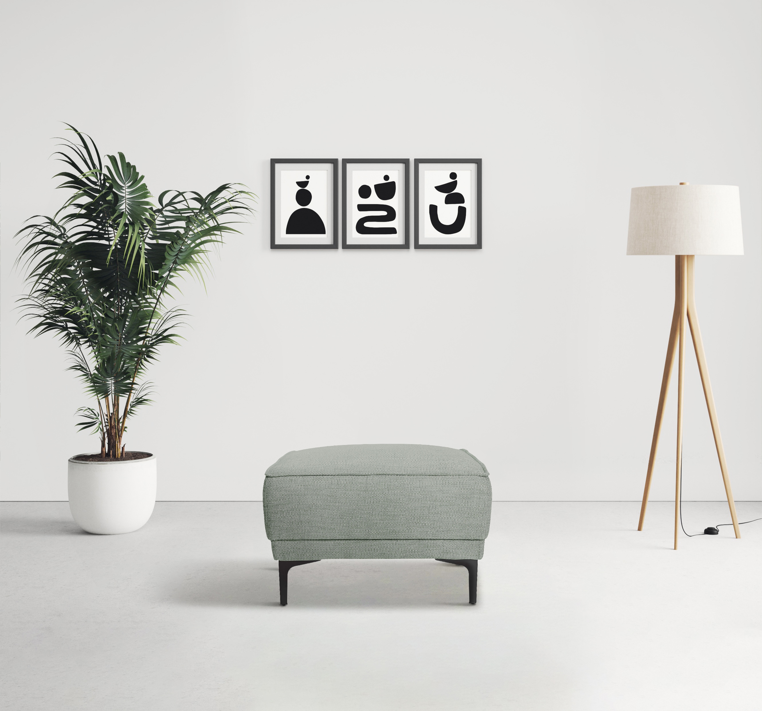 OTTO home Hocker "Oland Flachgewebe Polsterhocker" passend zur Serie OLAND