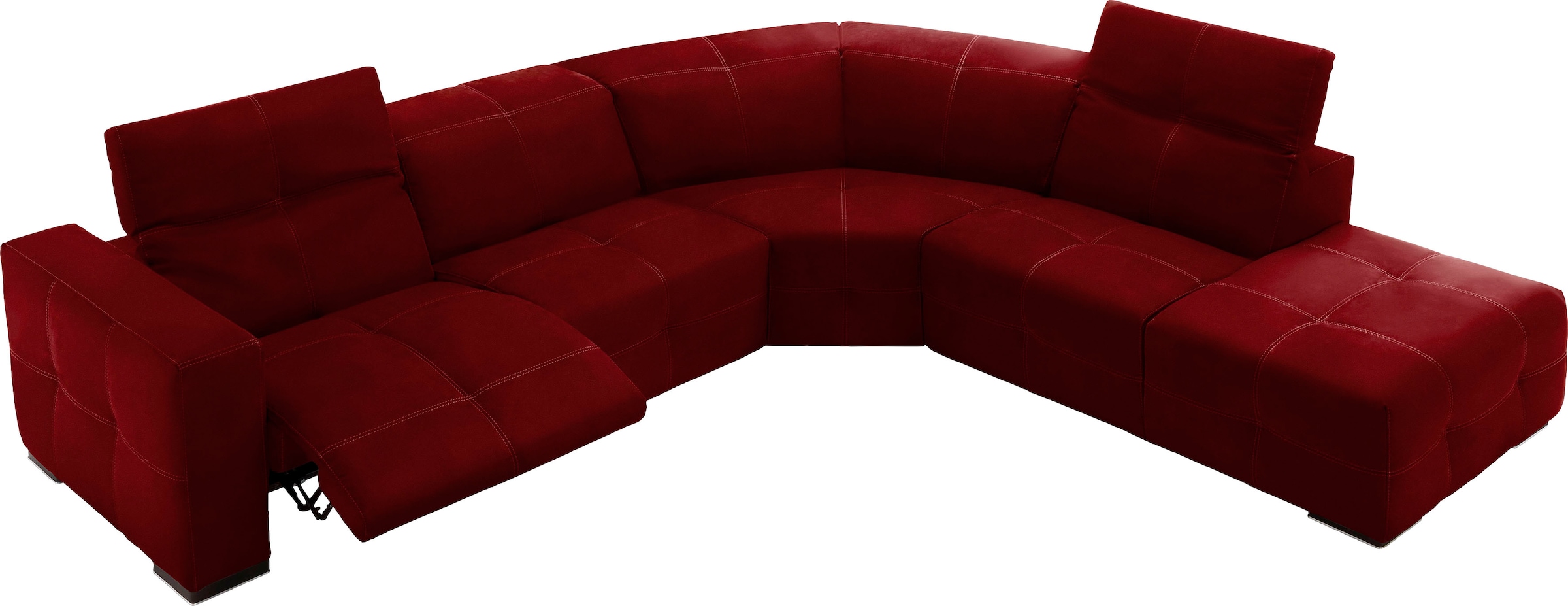 Egoitaliano Ecksofa "Sauvanne, Designsofa der Extraklasse, elegant und bequem, L-Form" wahlweise mit elektrischer Relaxfunktion, Kopfteilverstellung