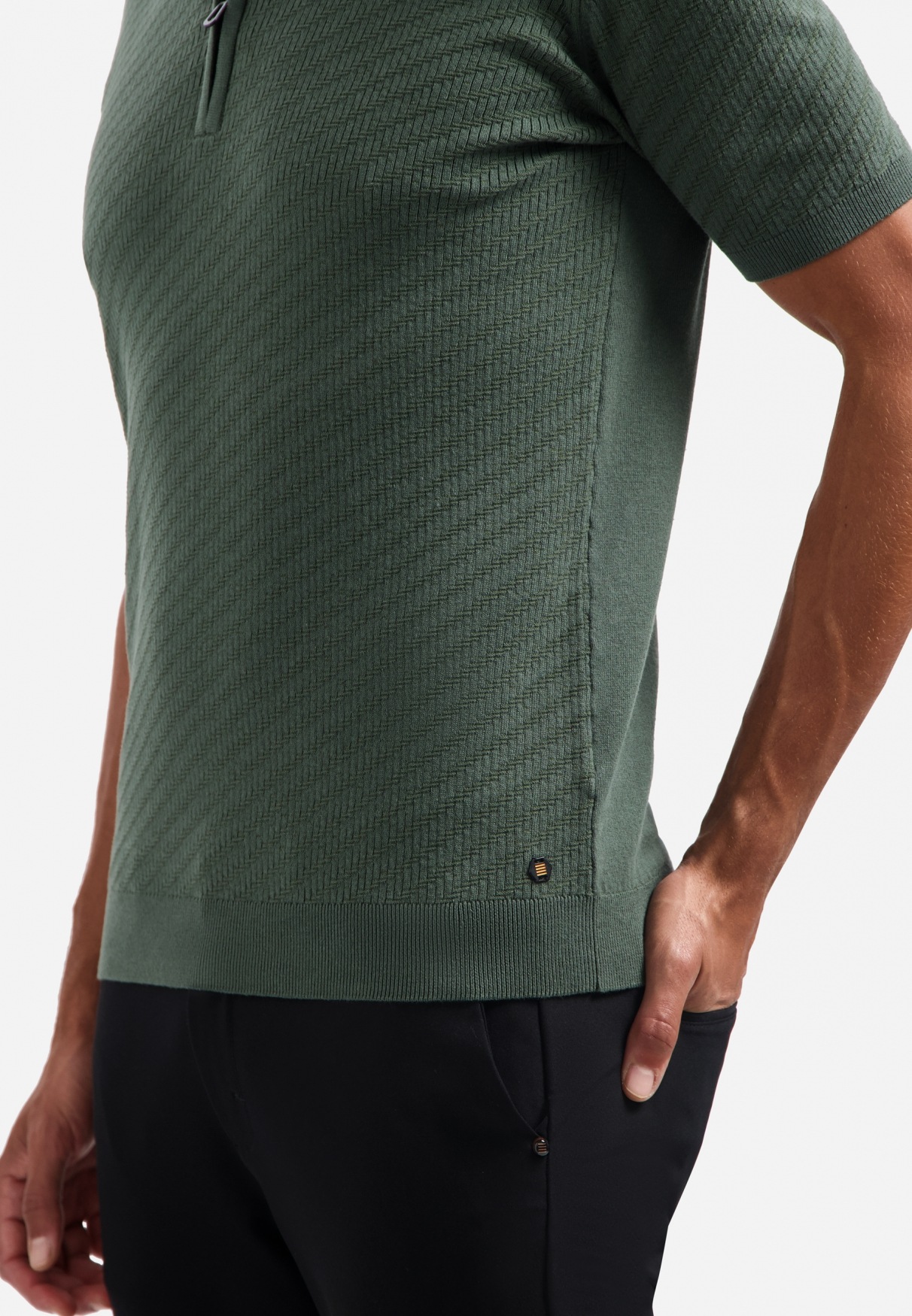 NO EXCESS T-Shirt »No Excess Half-Zip-Strickpolo«