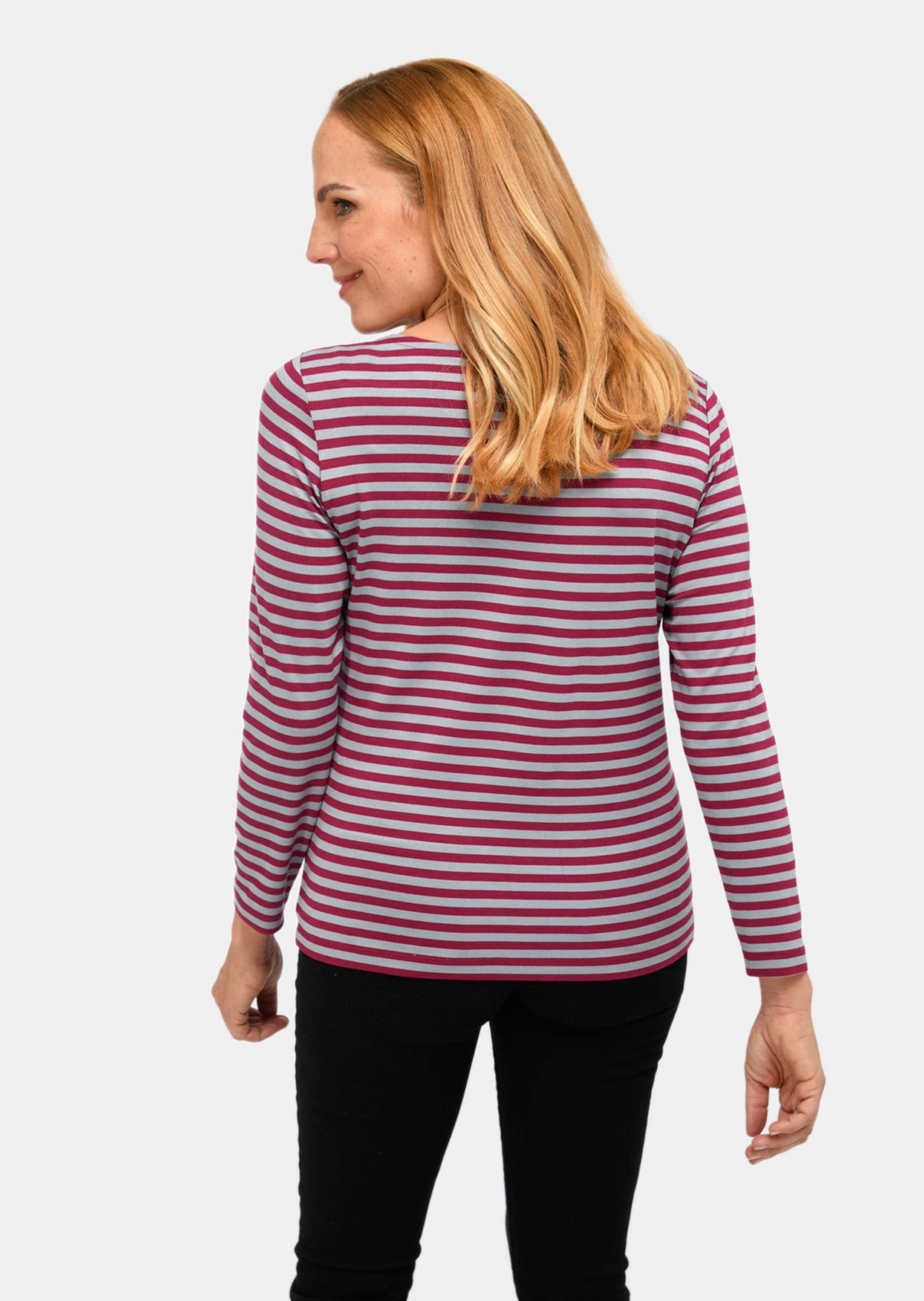 GOLDNER Longpullover »Ringelshirt Buntgewirktes Ringelshirt«